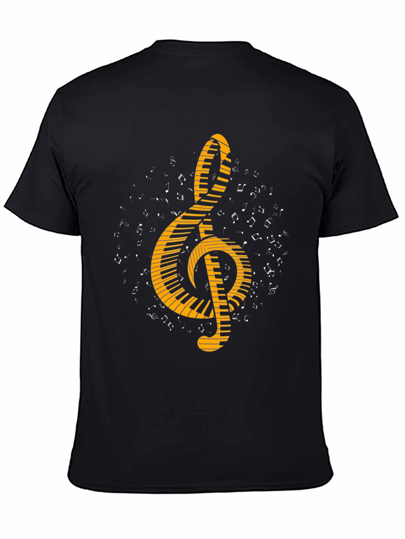 Musical Treble Clef Keyboard Graphic Tee