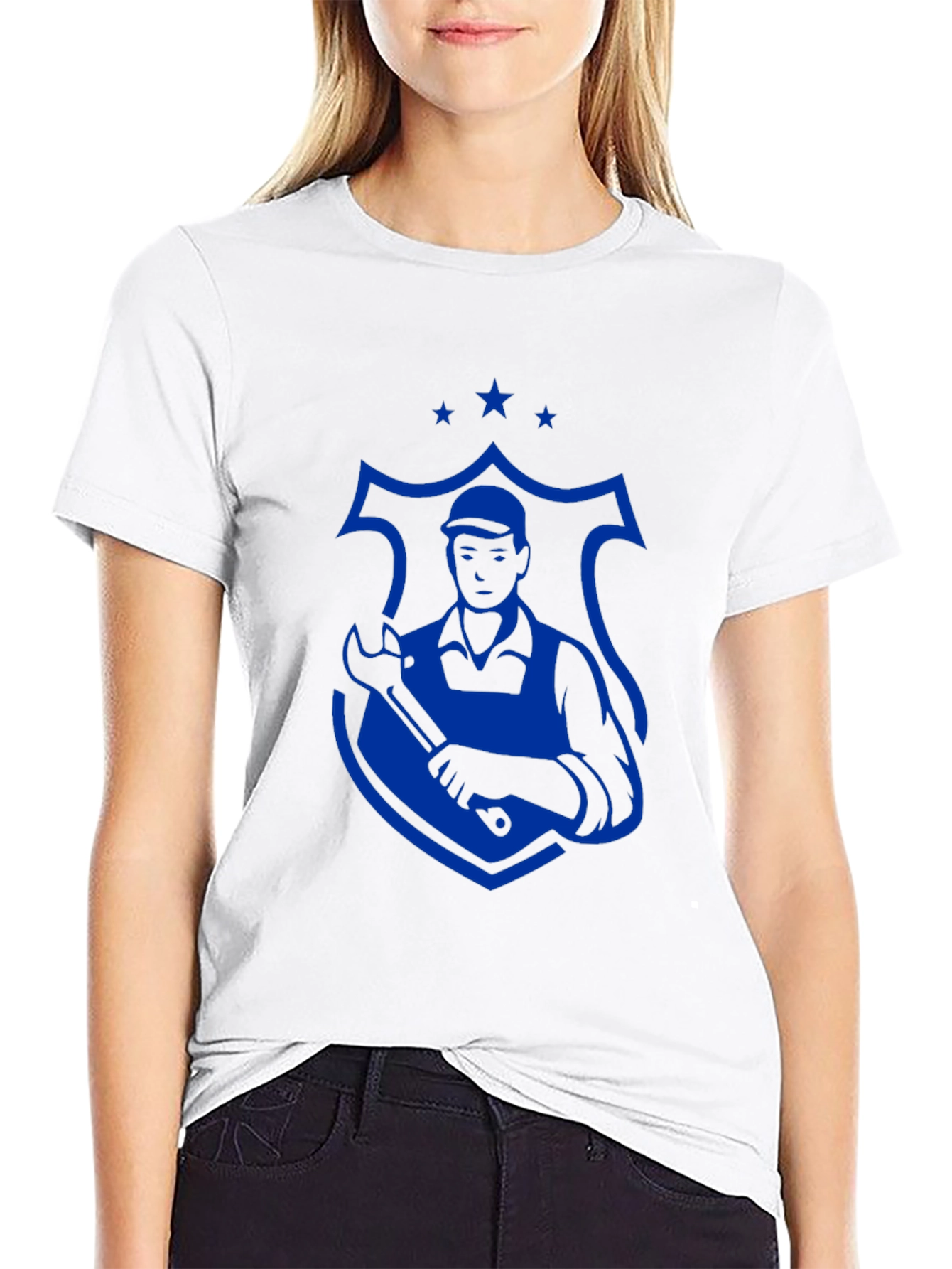Mechanic Graphic Tee - Black Crewneck T-Shirt