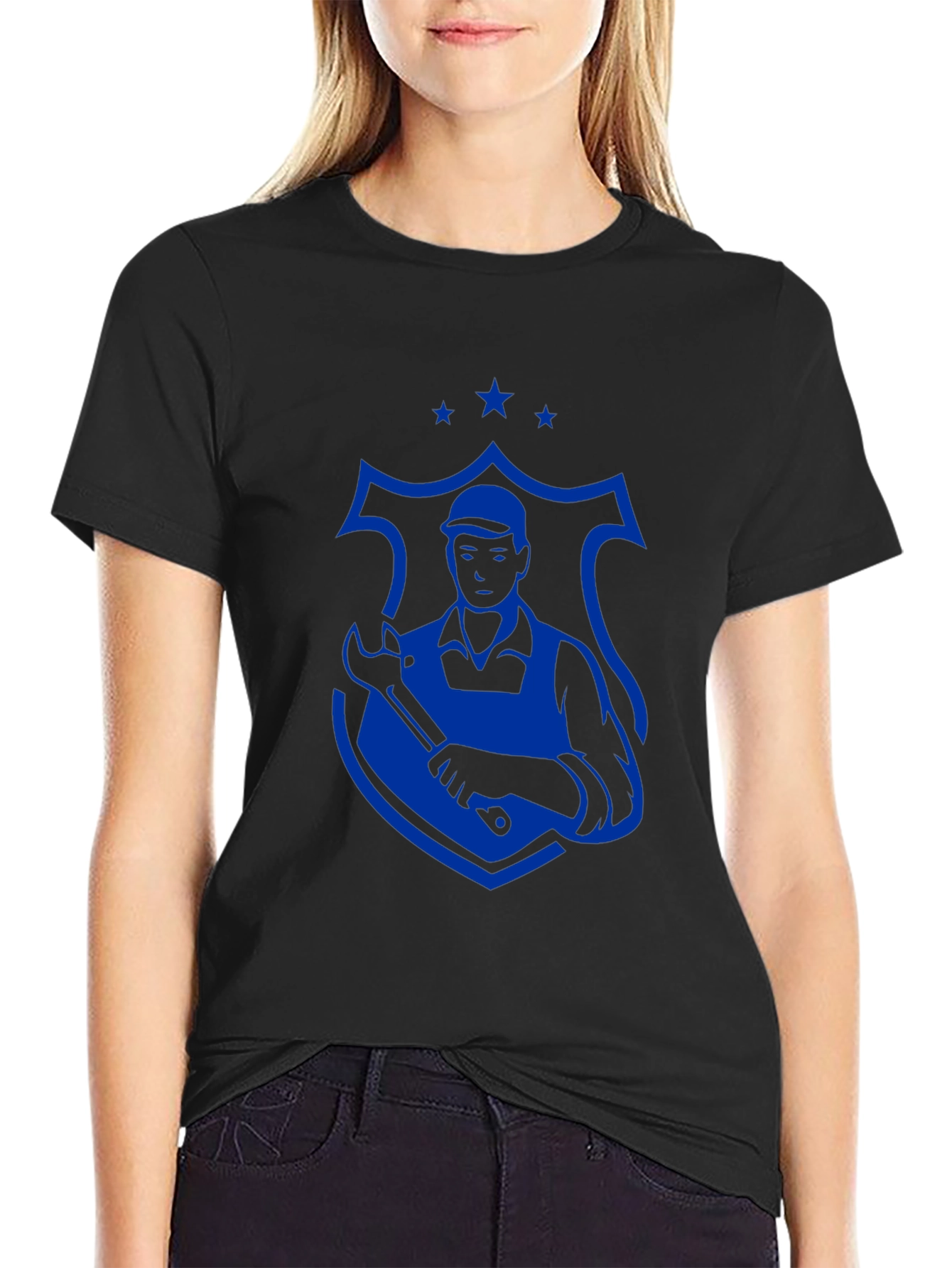 Mechanic Graphic Tee - Black Crewneck T-Shirt