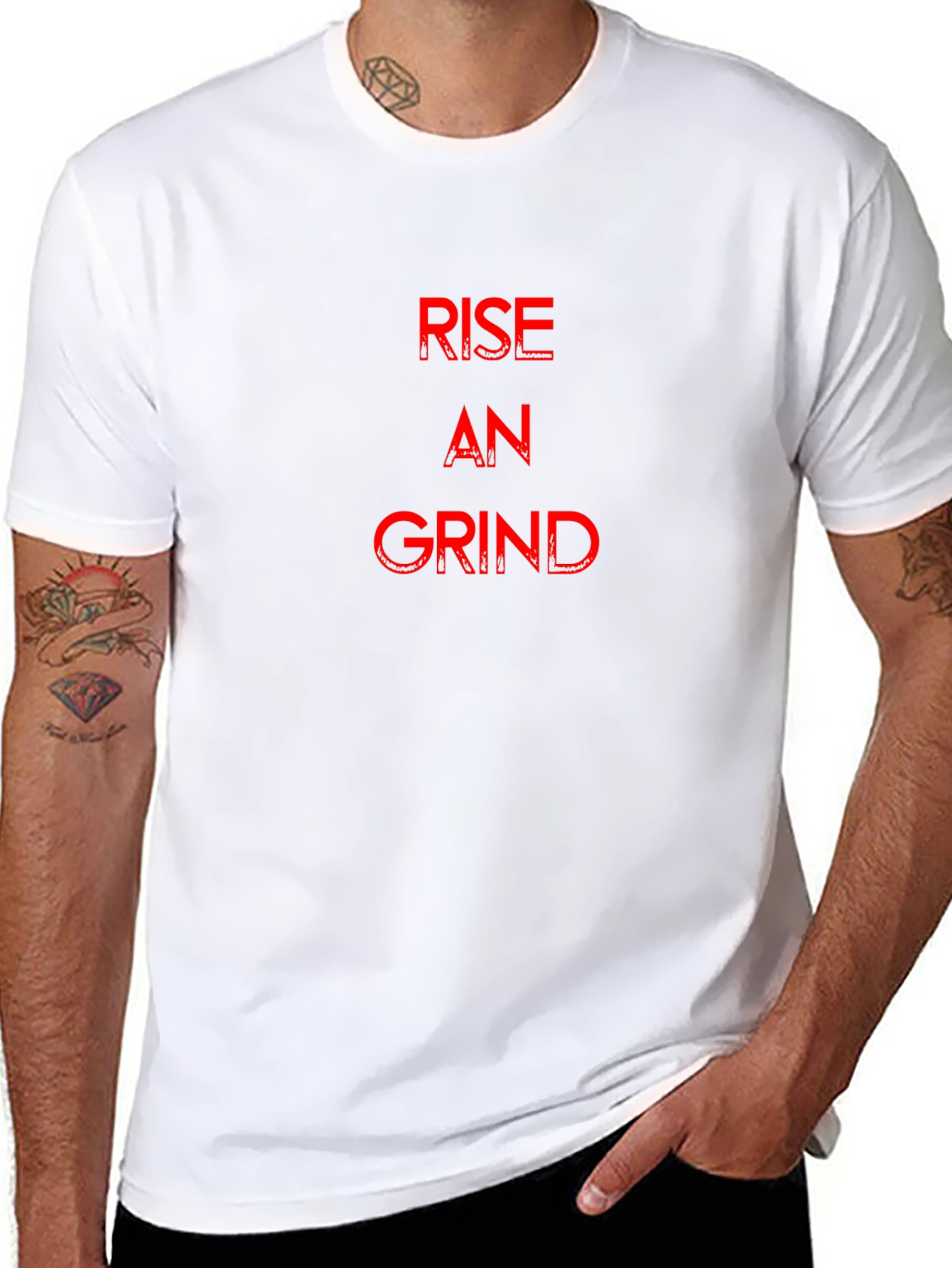 Rise An Grind Black Graphic T-Shirt
