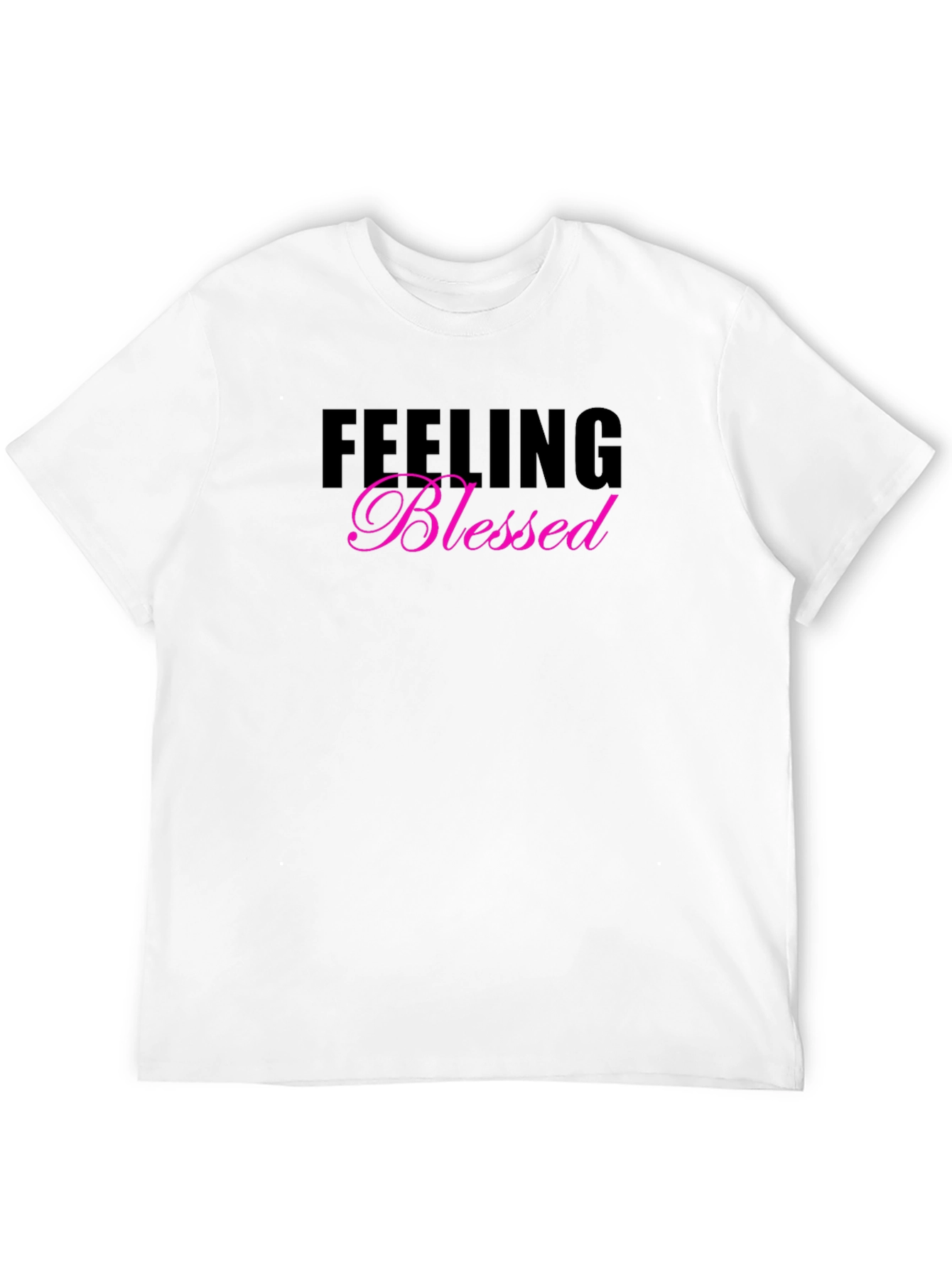 Feeling Blessed Graphic Tee - Black Casual T-Shirt