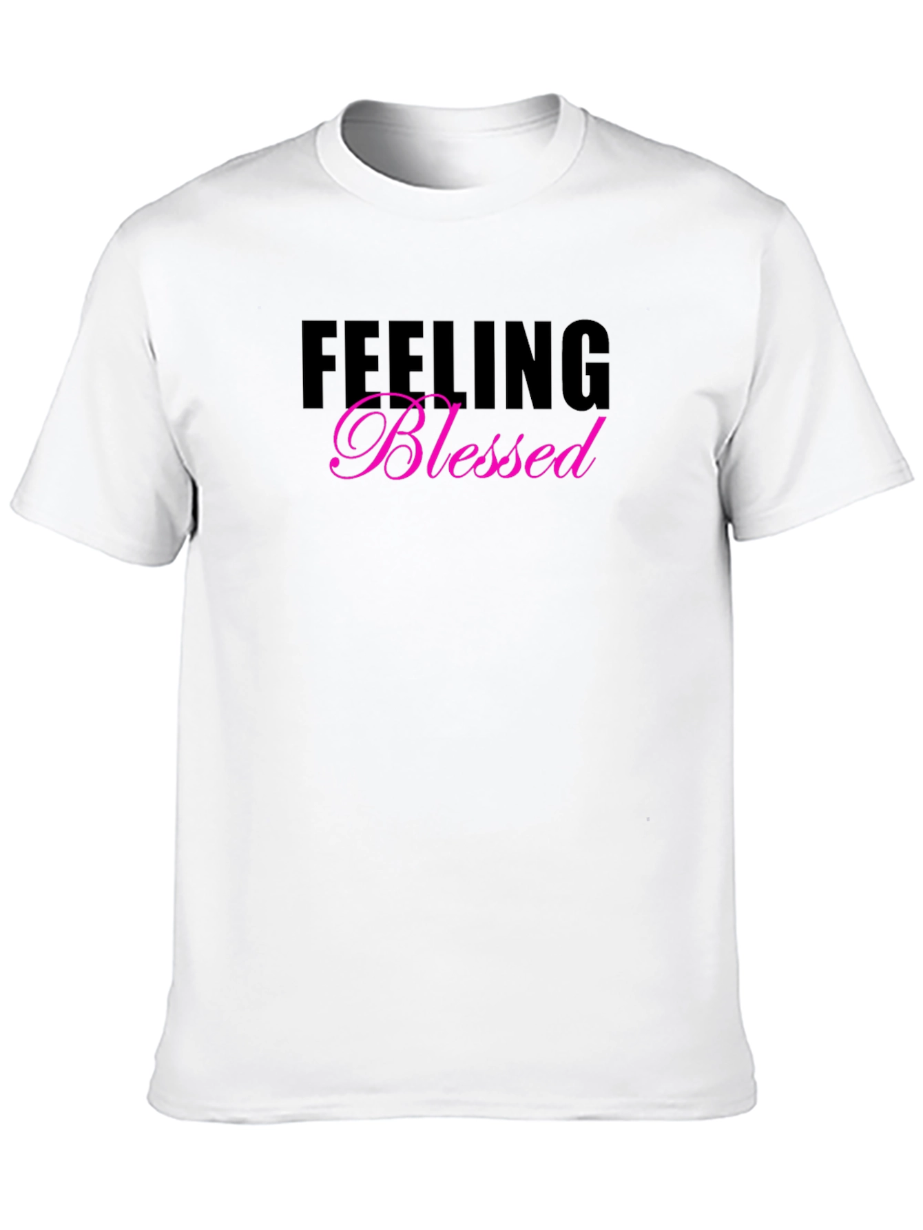 Feeling Blessed Graphic Tee - Black Casual T-Shirt