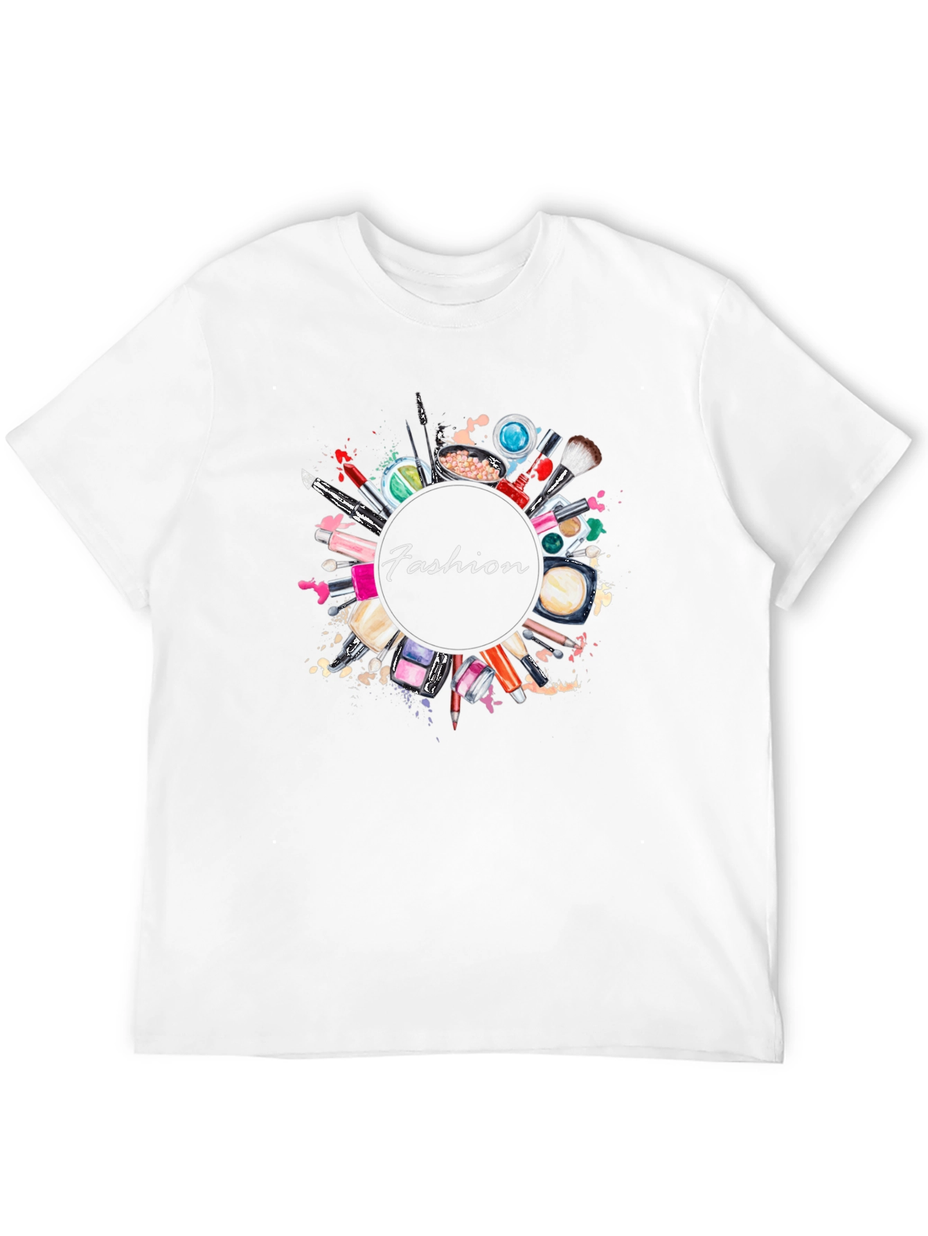 Fashion Make-up T-Shirt - Stylish Black Tee