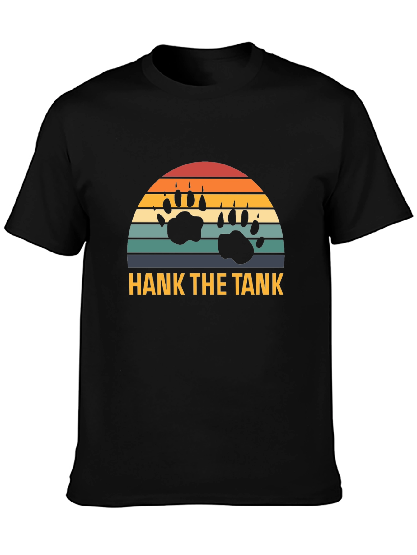 Hank The Tank Bear Paw Print T-Shirt