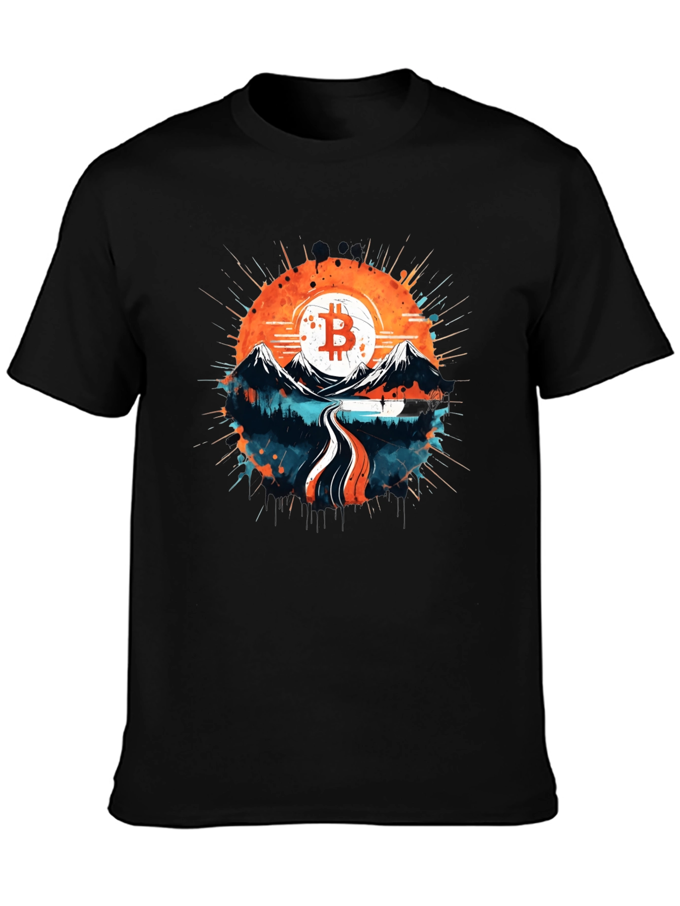 Bitcoin Mountain Graphic Tee - Crypto Style