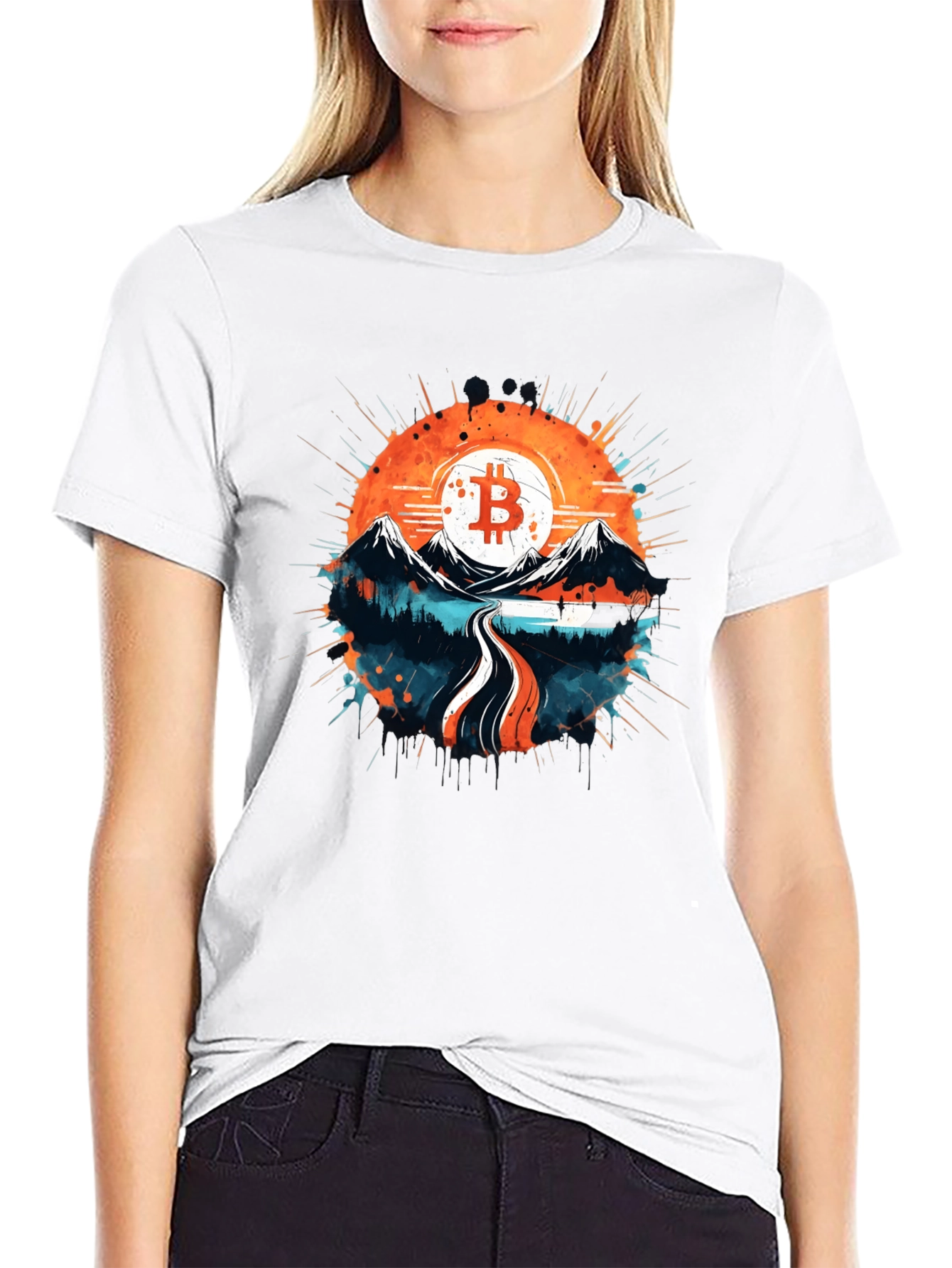 Bitcoin Mountain Graphic Tee - Crypto Style