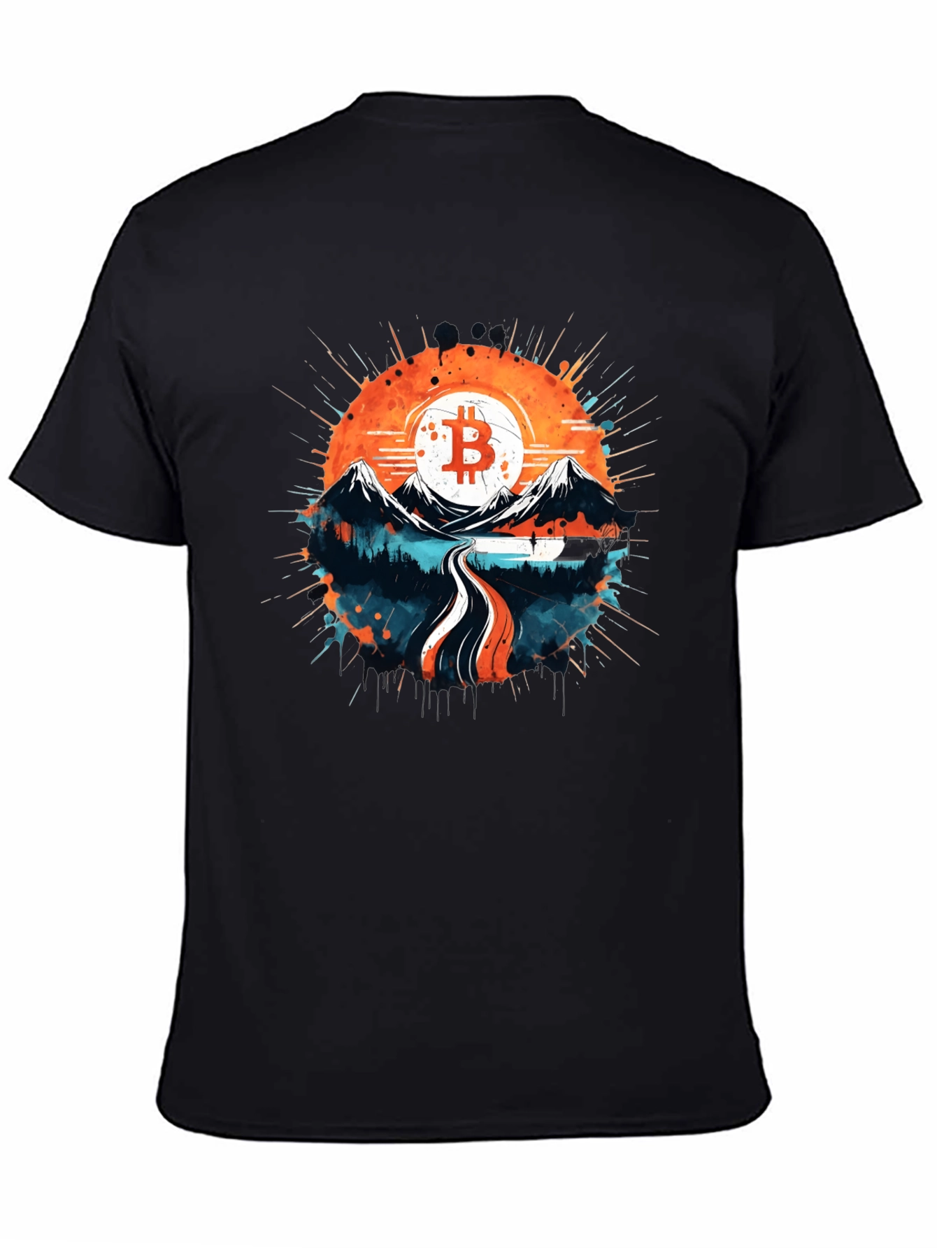 Bitcoin Mountain Graphic Tee - Crypto Style