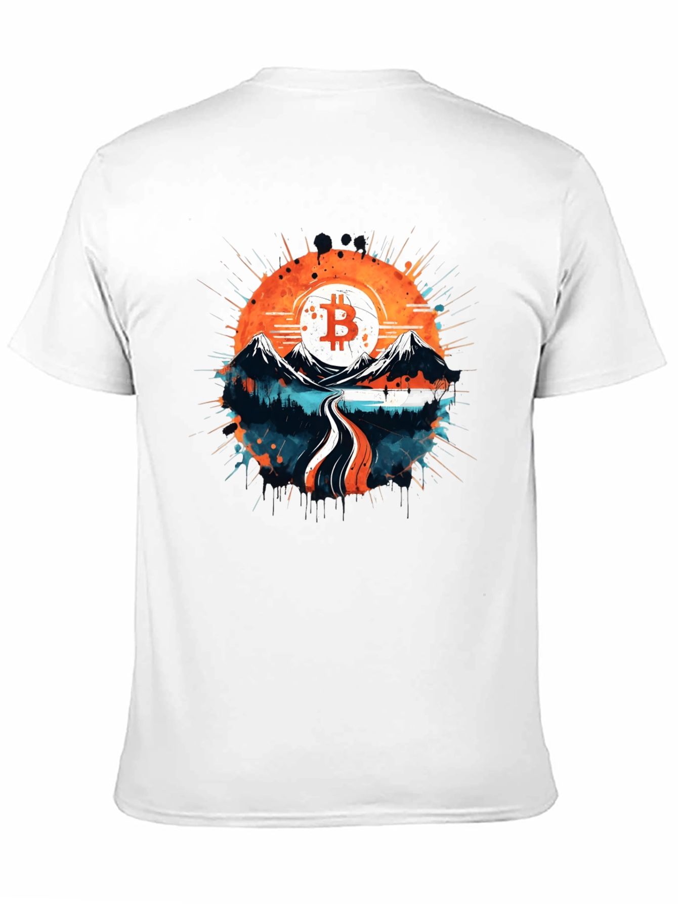 Bitcoin Mountain Graphic Tee - Crypto Style