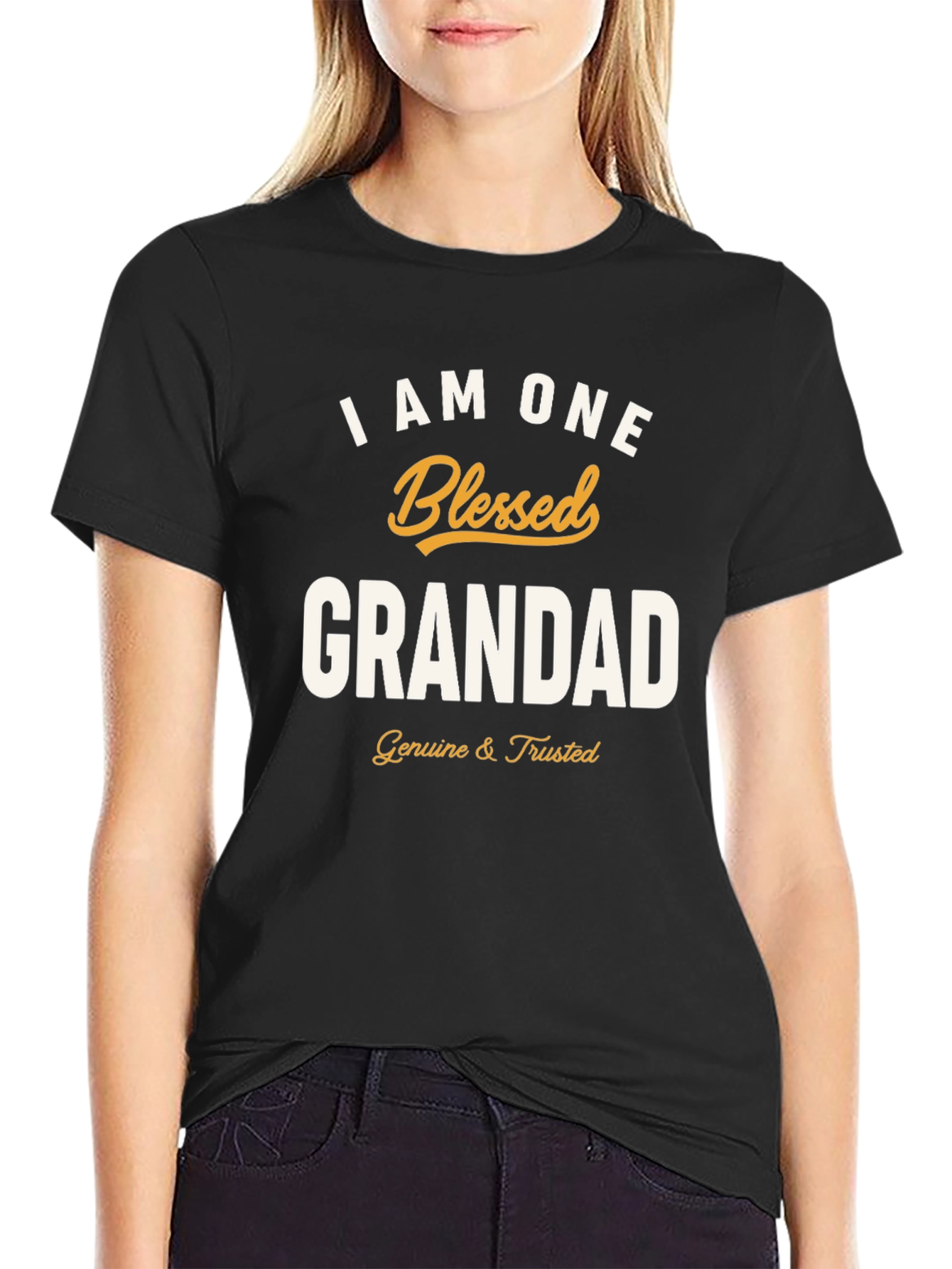 Blessed Grandad T-Shirt - Black Graphic Tee