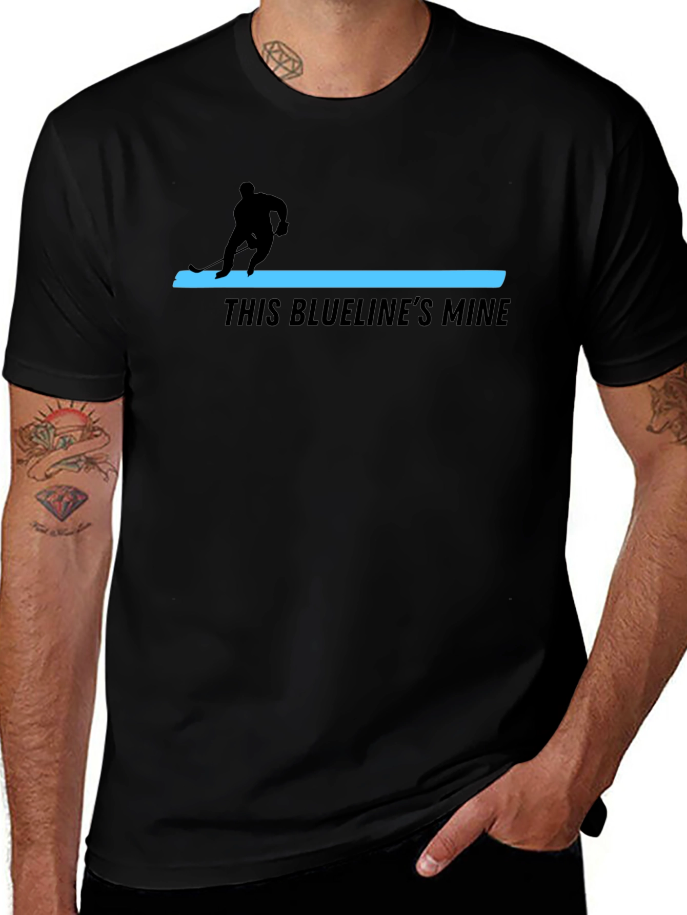 This Bluelines Mine Hockey Graphic T-Shirt