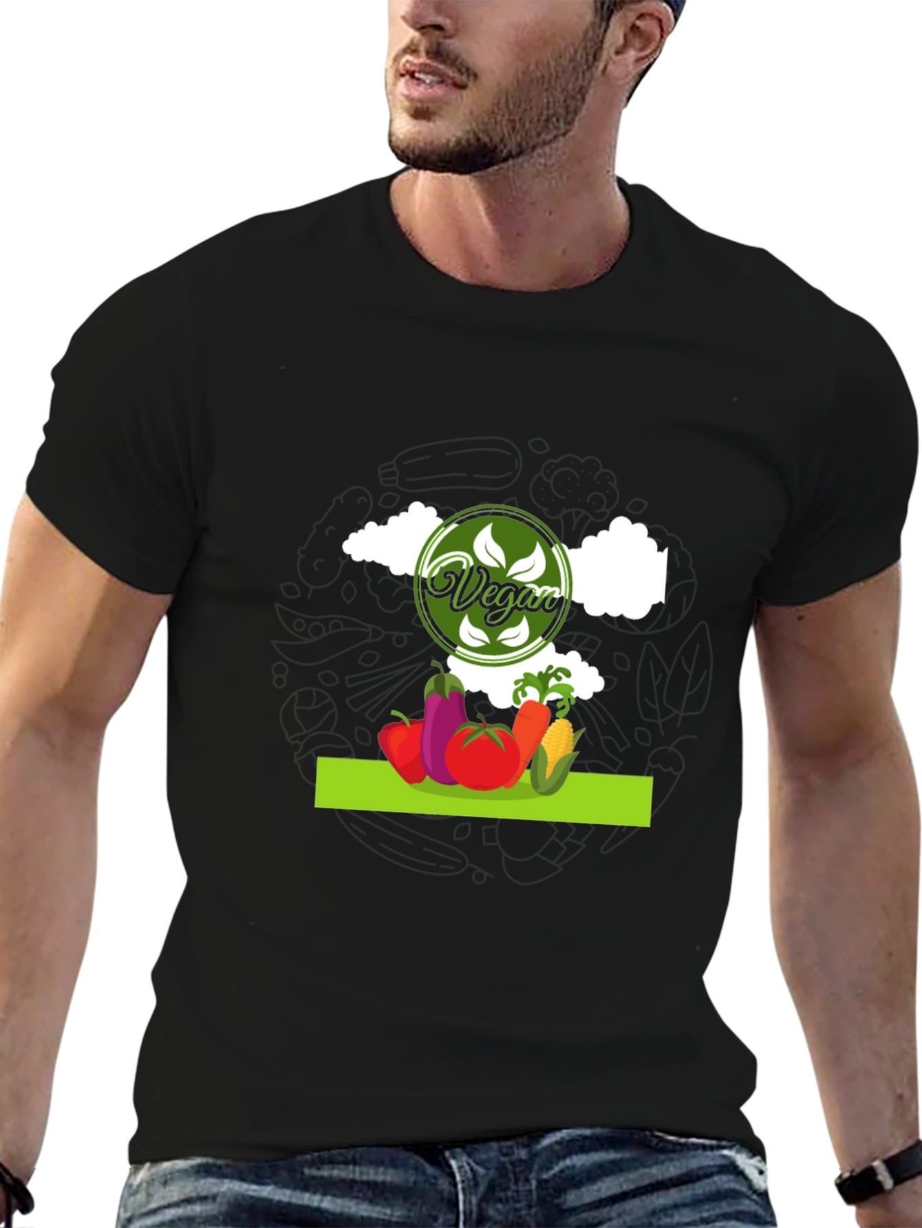 Vegan Graphic T-Shirt - Eat Your Veggies!