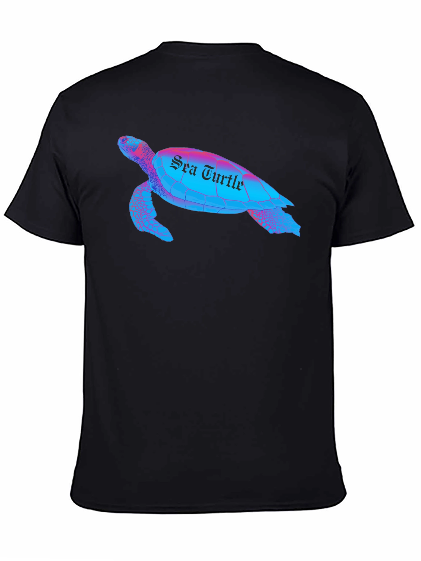 Sea Turtle Graphic T-Shirt - Black