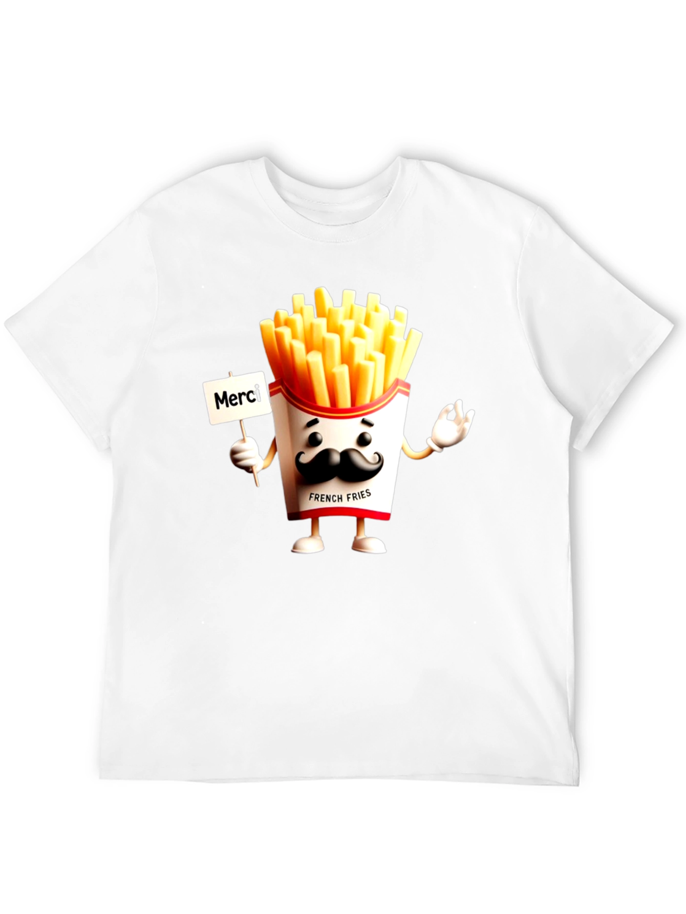 Merci French Fries Black T-Shirt