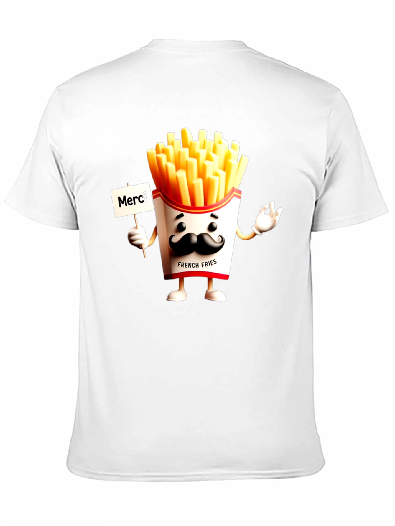 Merci French Fries Black T-Shirt