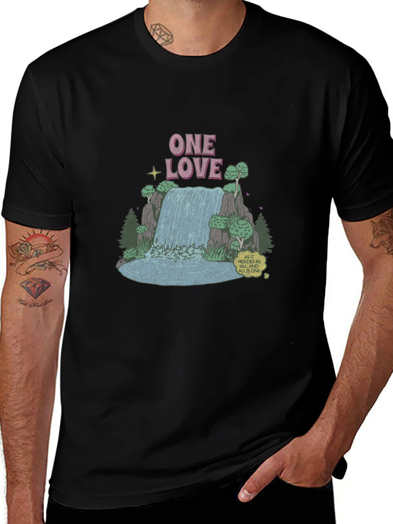 One Love Waterfall Graphic Tee