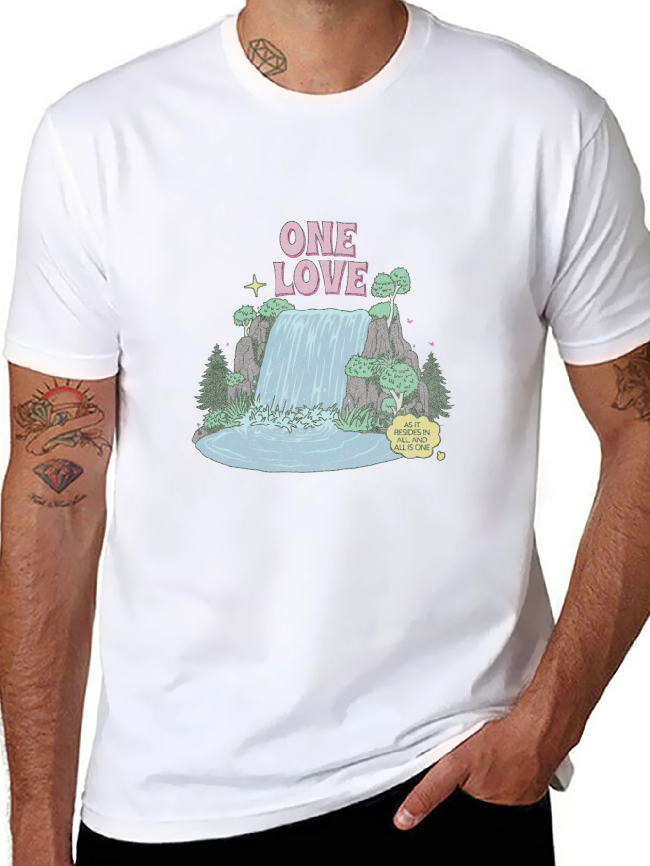 One Love Waterfall Graphic Tee