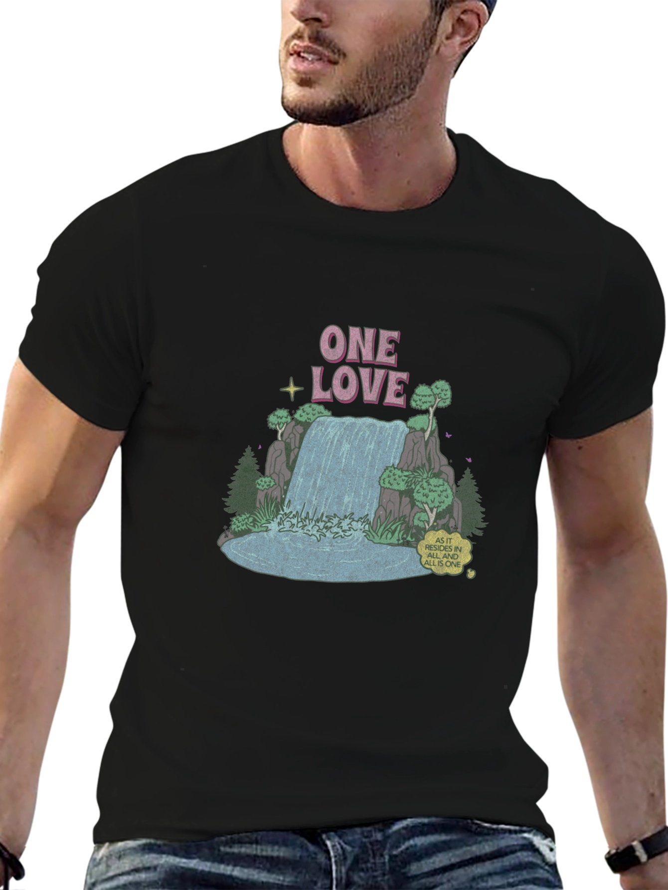 One Love Waterfall Graphic Tee