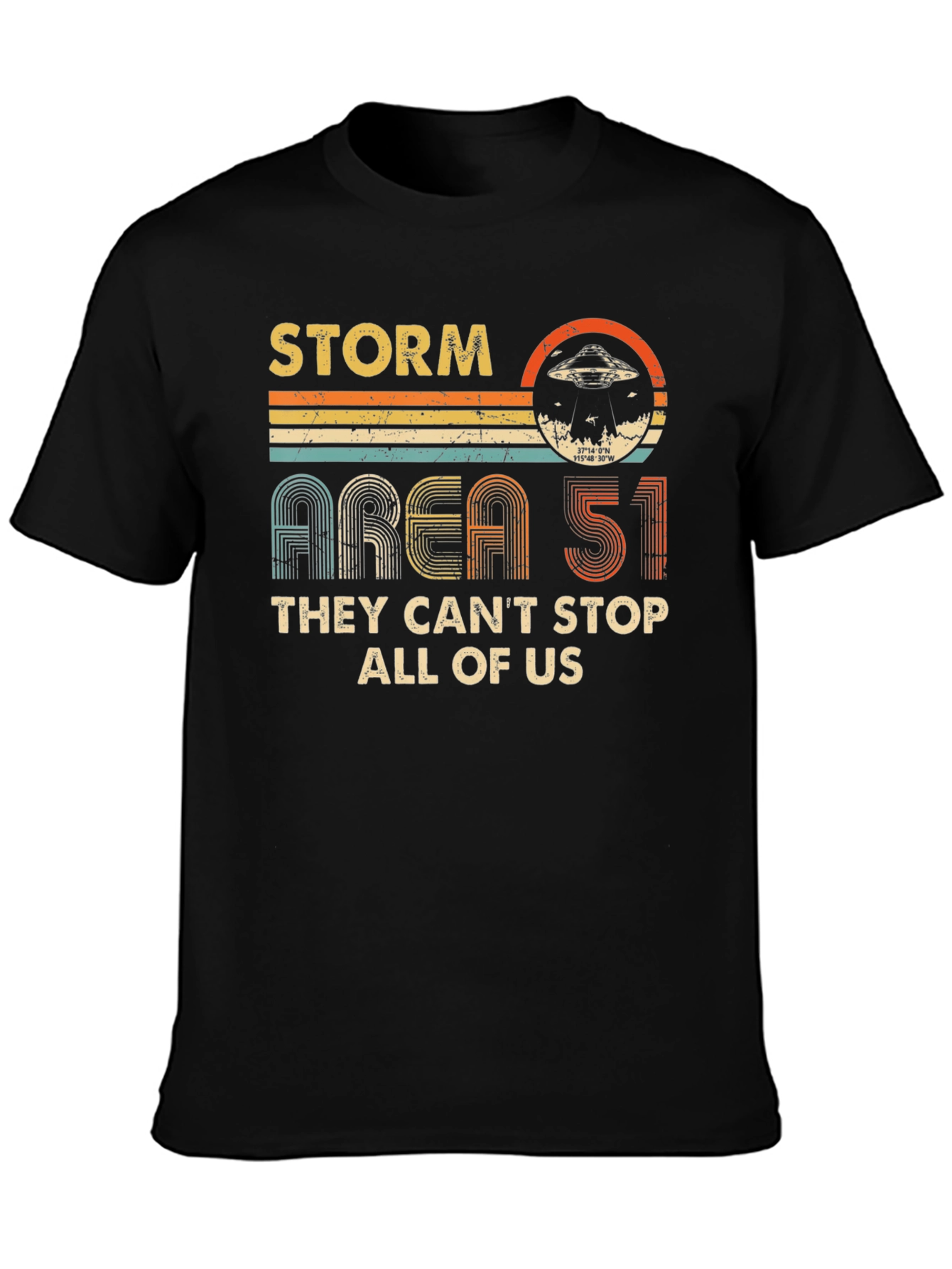 Storm Area 51 Retro UFO Graphic T-Shirt
