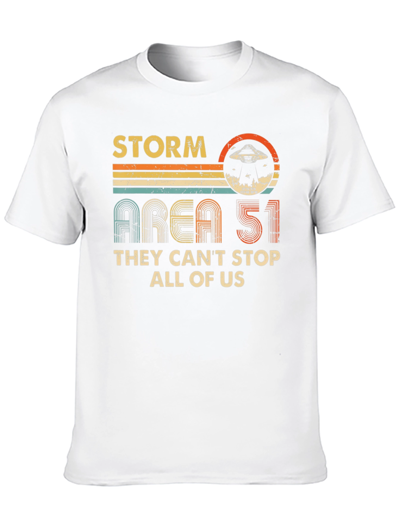 Storm Area 51 Retro UFO Graphic T-Shirt