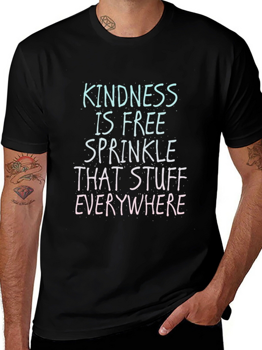 Kindness Is Free Graphic Tee - Black Unisex T-Shirt