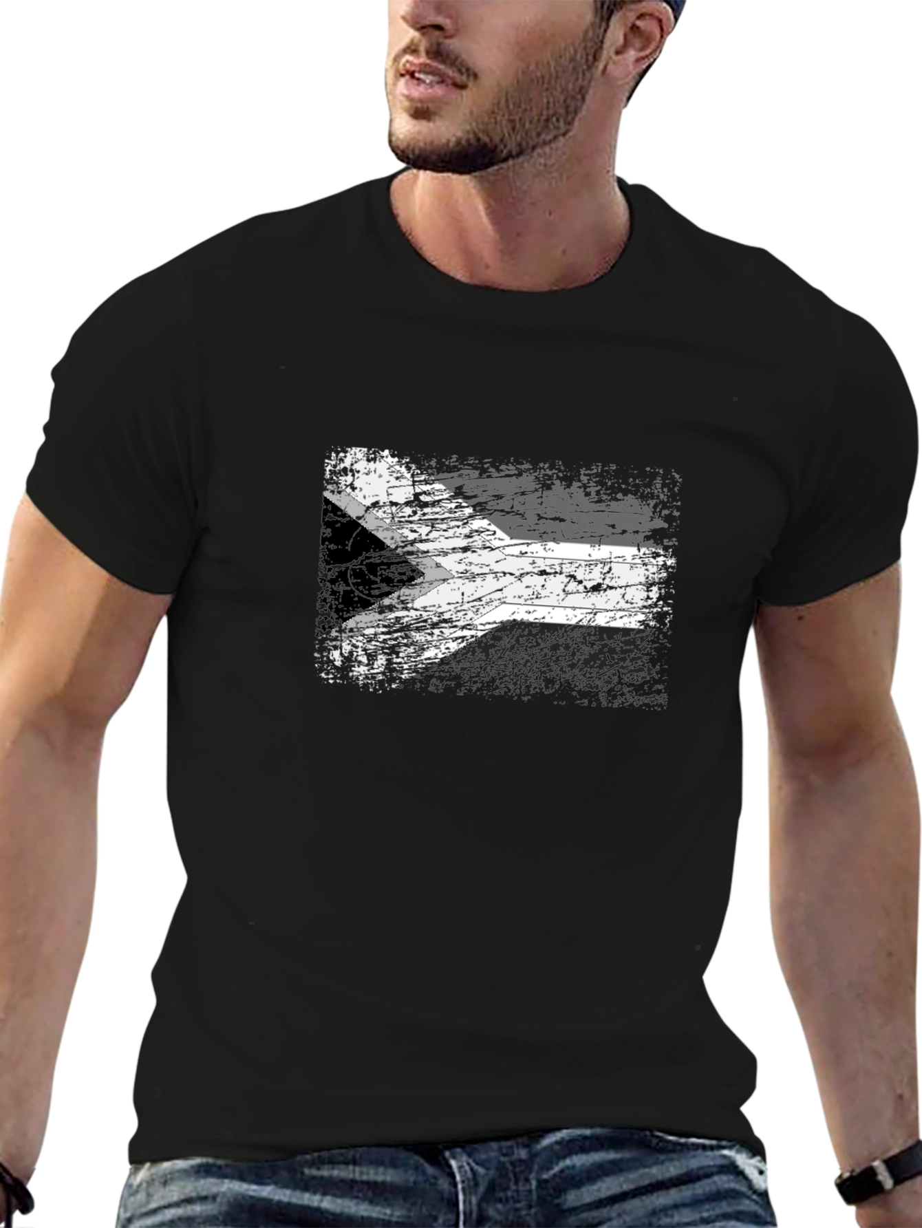 Distressed Flag Graphic T-Shirt
