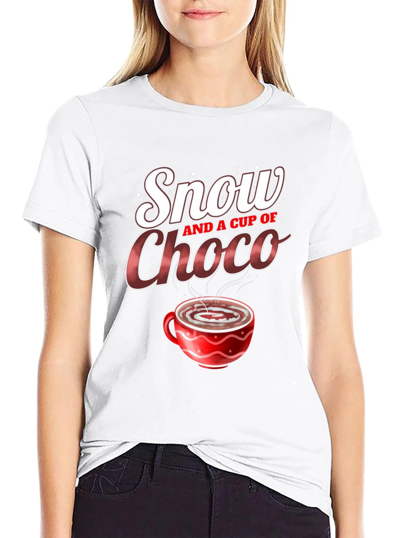 Snow and a Cup of Choco Graphic T-Shirt