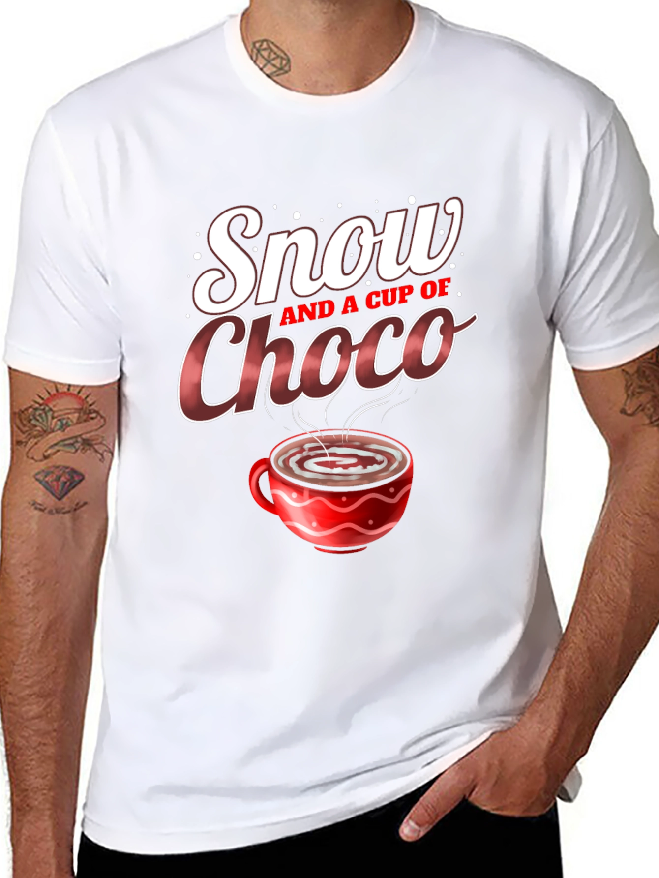 Snow and a Cup of Choco Graphic T-Shirt