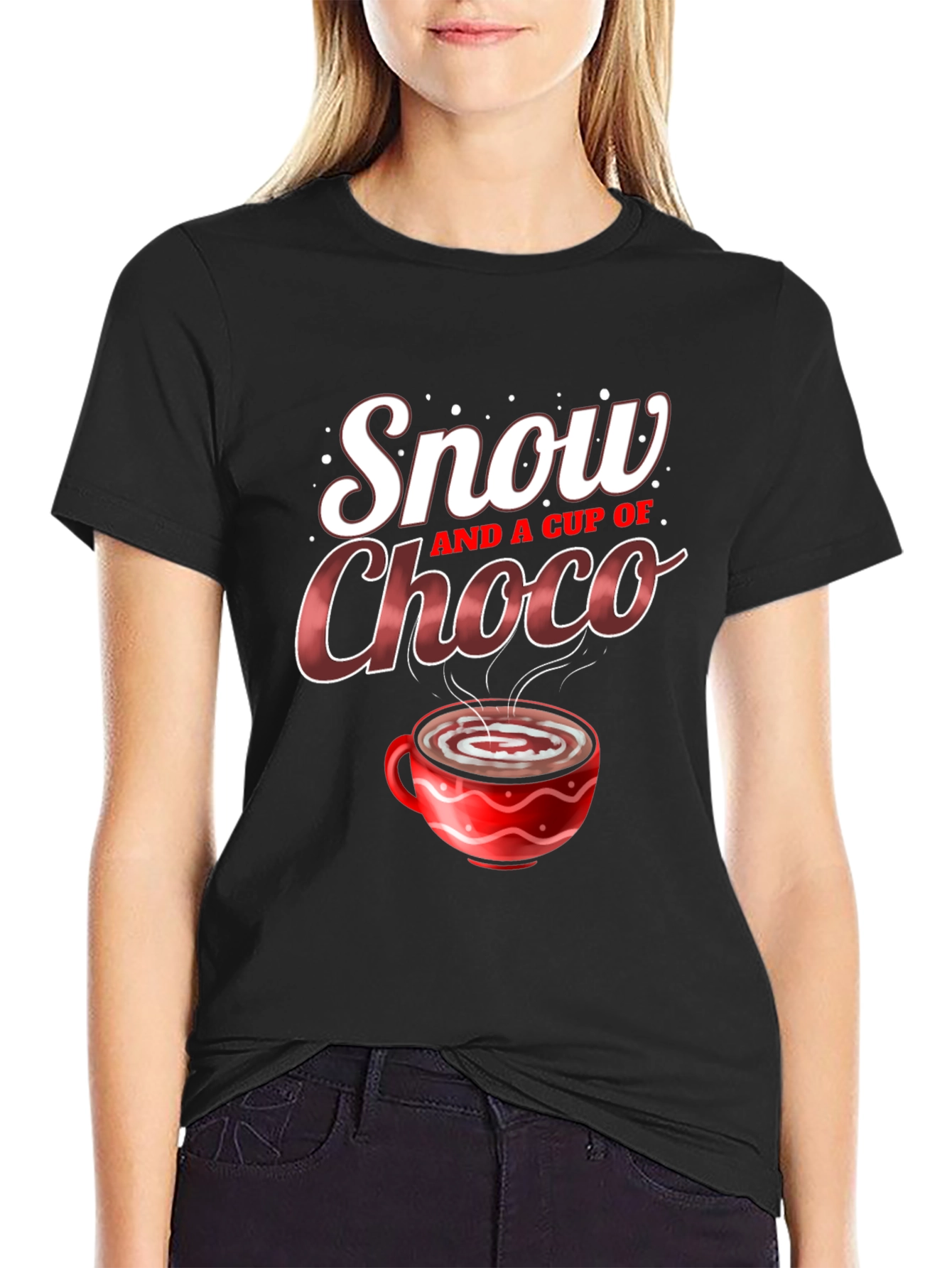 Snow and a Cup of Choco Graphic T-Shirt