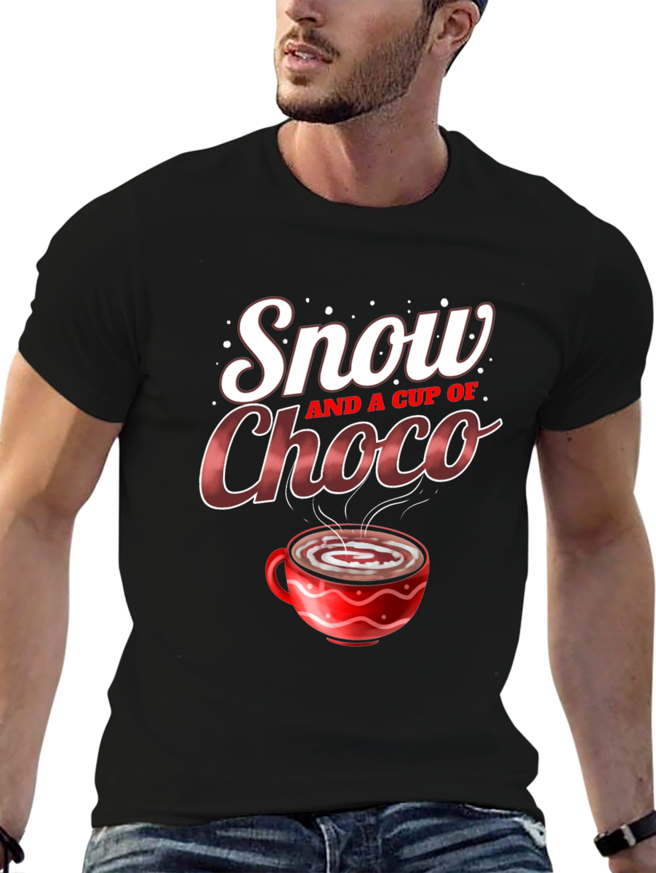 Snow and a Cup of Choco Graphic T-Shirt