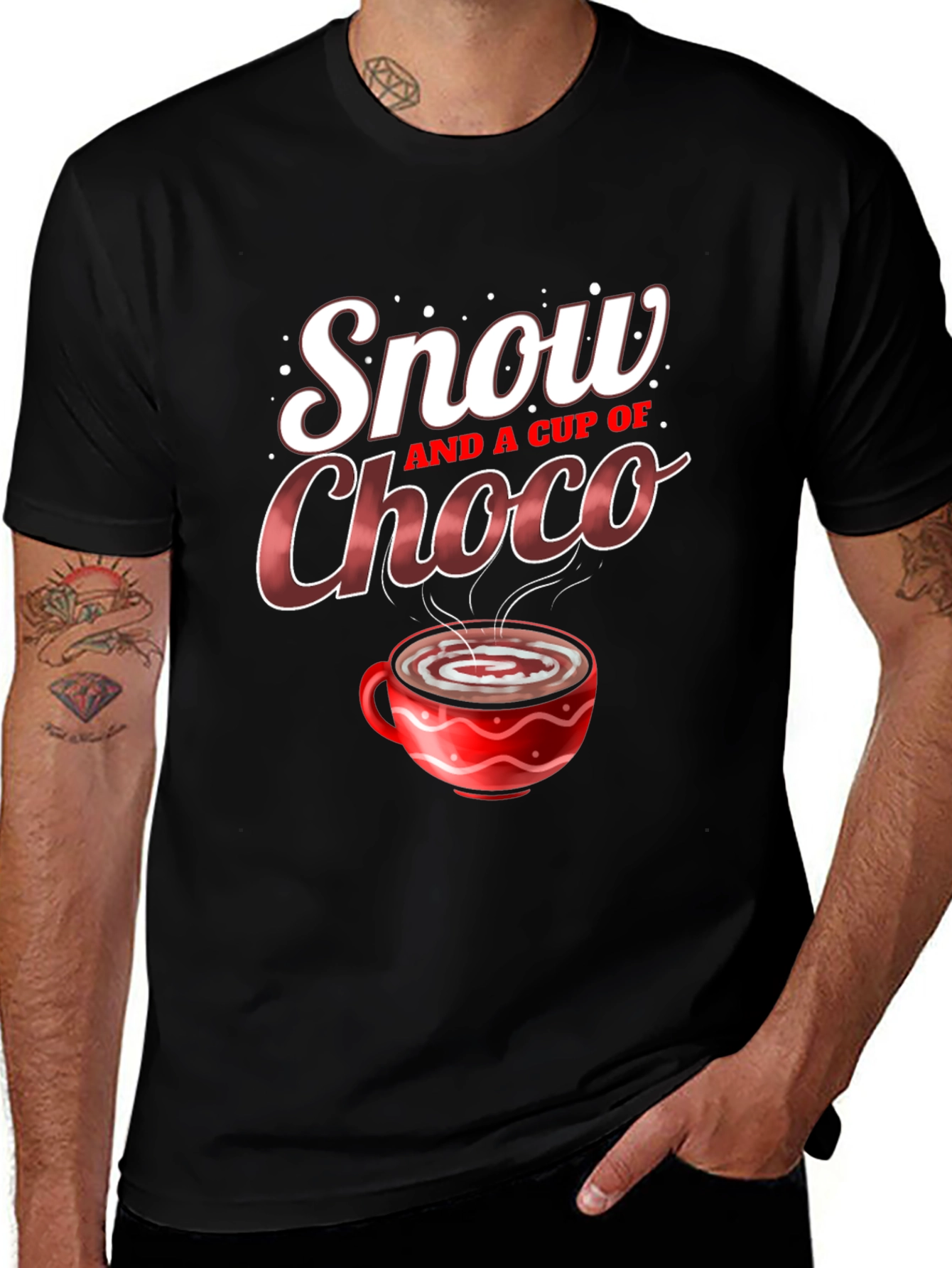 Snow and a Cup of Choco Graphic T-Shirt