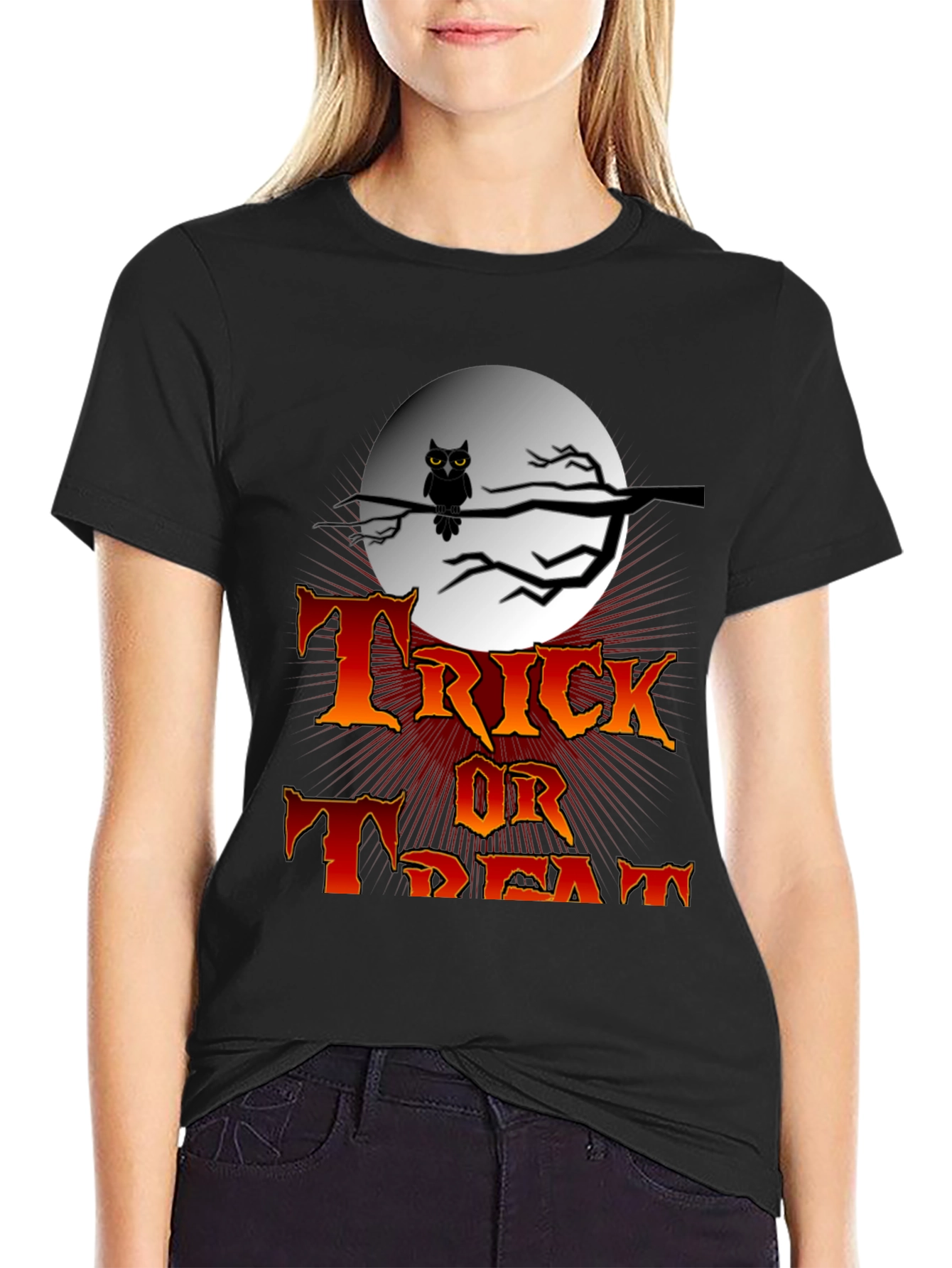 Halloween Trick or Treat Black T-Shirt
