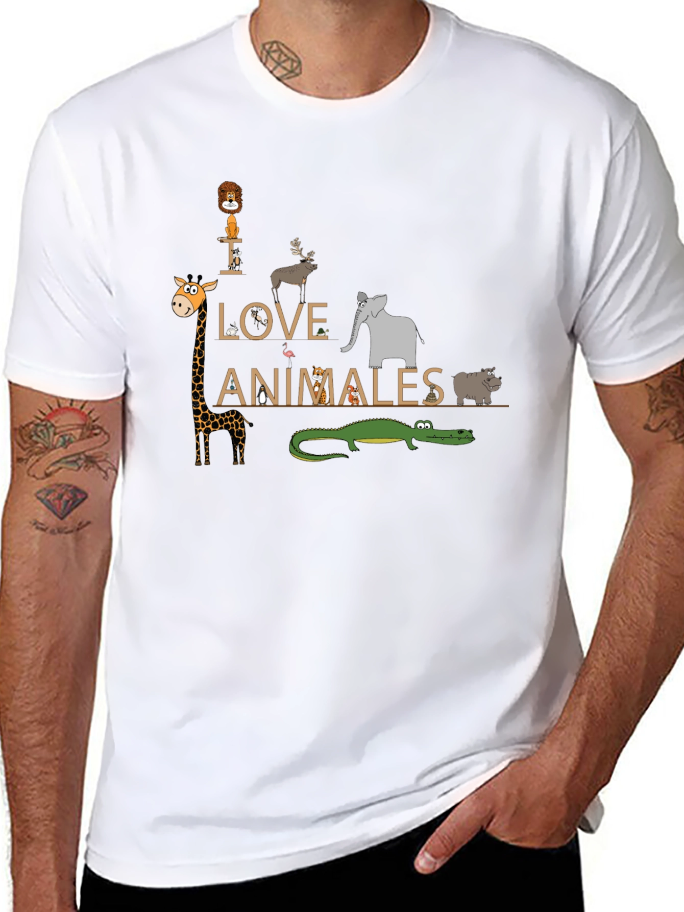 Love Animals Graphic T-Shirt - Unisex Cotton Tee