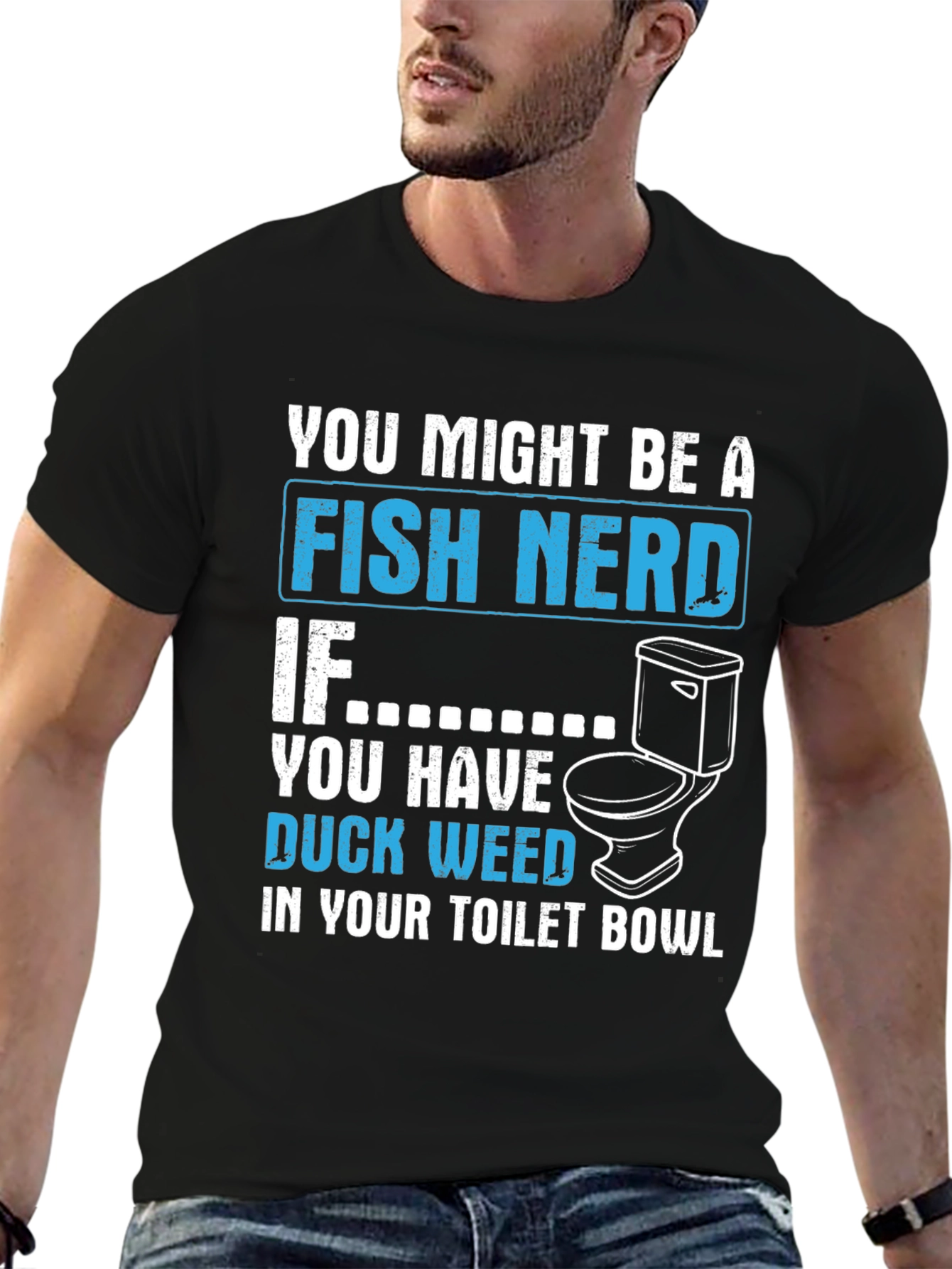 Fish Nerd Duckweed Toilet Bowl T-Shirt
