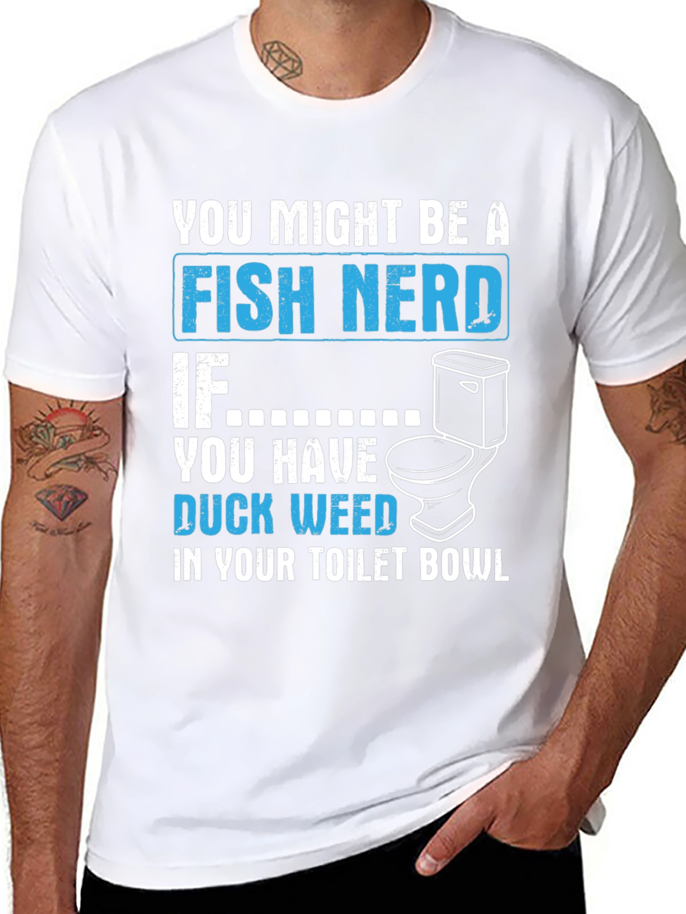 Fish Nerd Duckweed Toilet Bowl T-Shirt