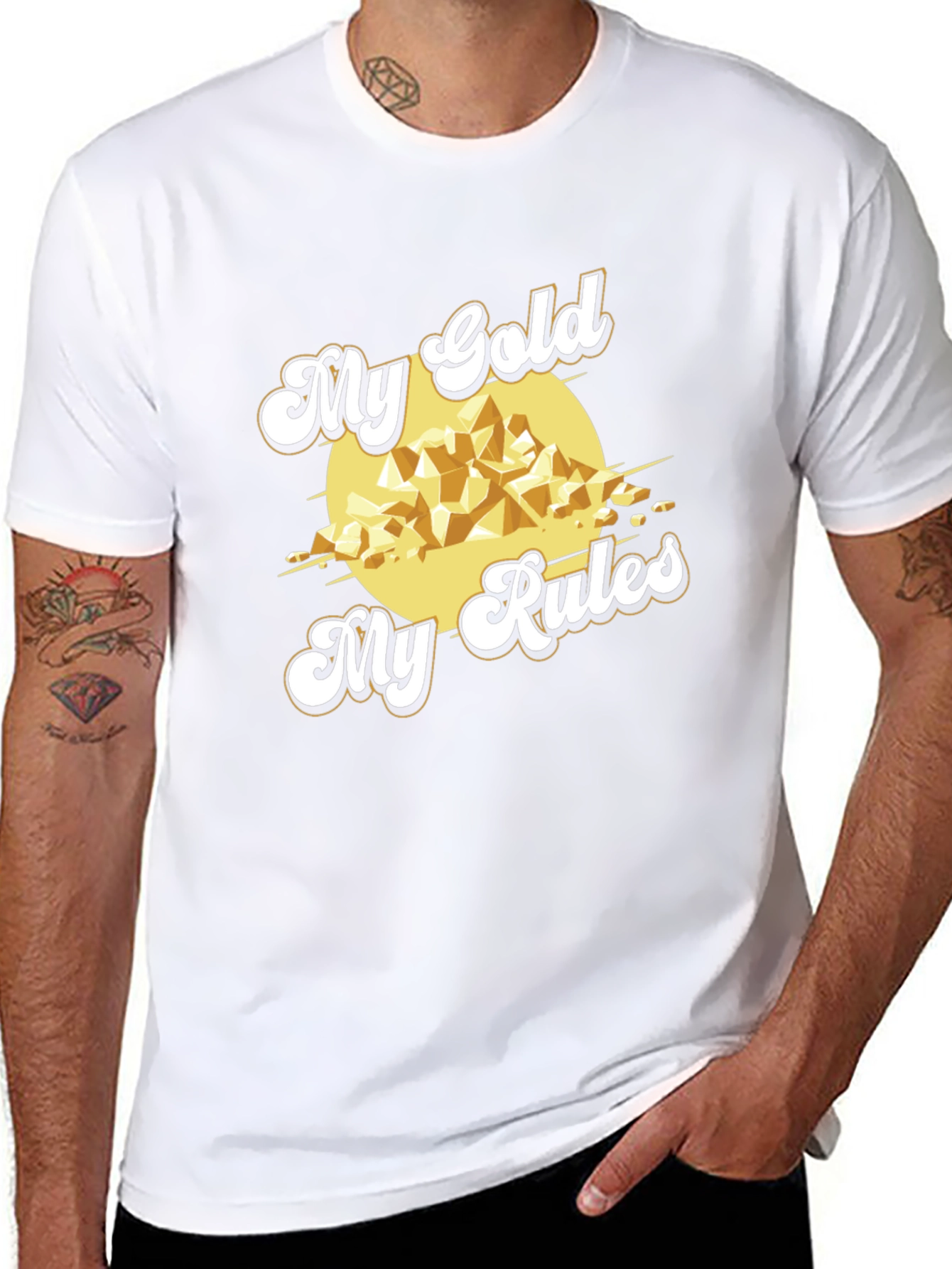 My Gold My Rules Black T-Shirt