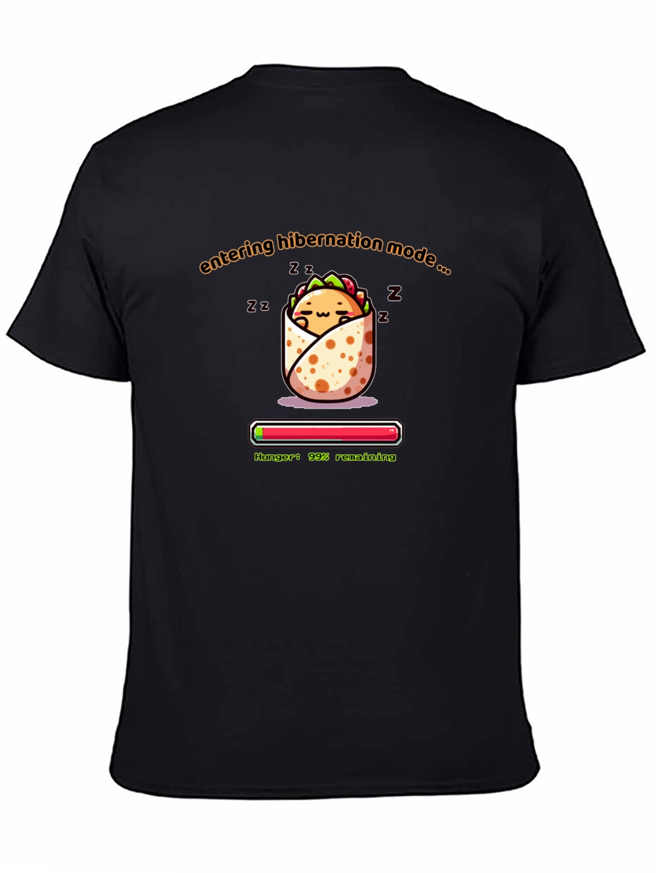 Hibernation Mode Burrito T-Shirt - Funny Foodie Tee