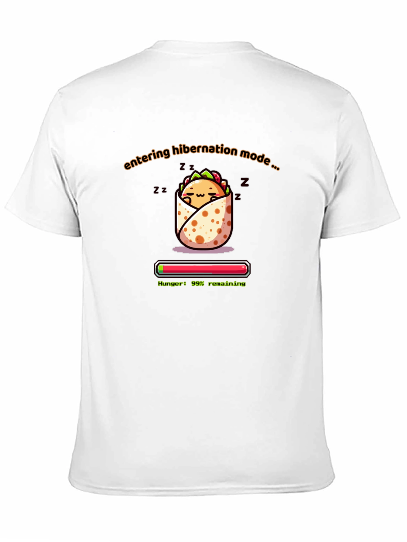 Hibernation Mode Burrito T-Shirt - Funny Foodie Tee