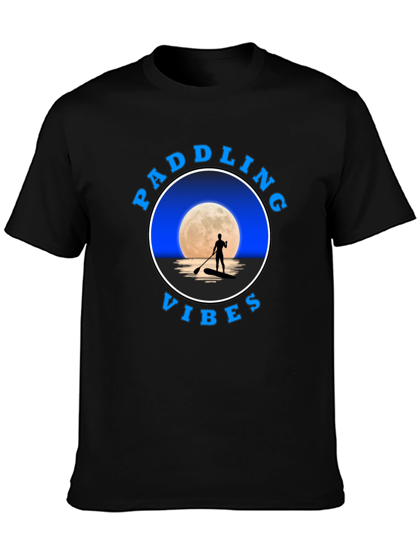 Paddling Vibes T-Shirt: Moonlit Water Adventure Tee