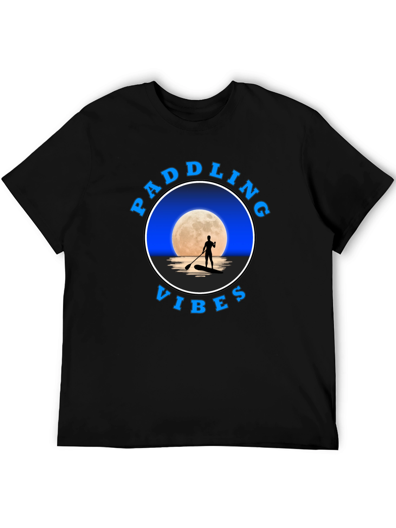 Paddling Vibes T-Shirt: Moonlit Water Adventure Tee