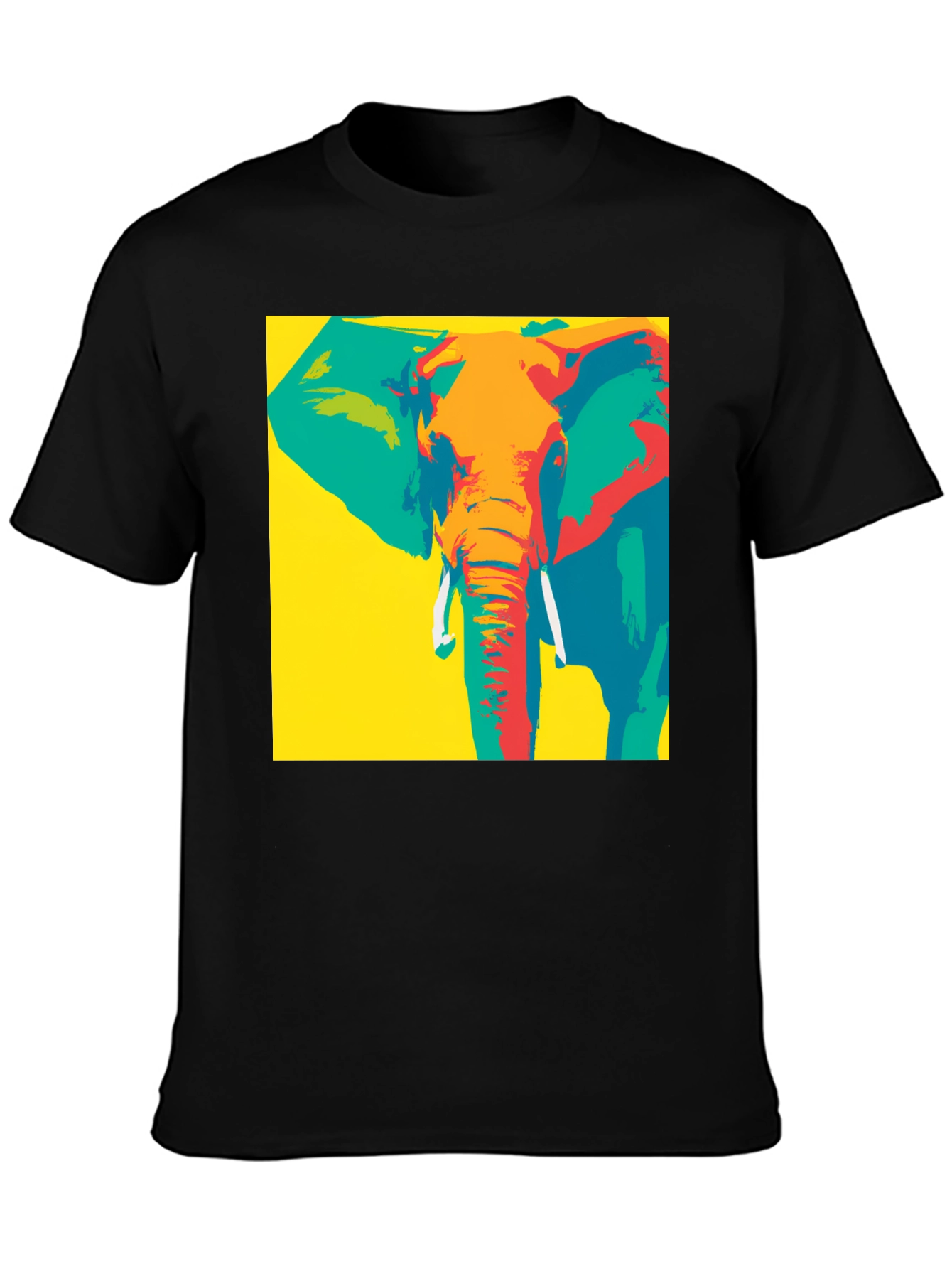 Pop Art Elephant Graphic Tee - Bold & Unique
