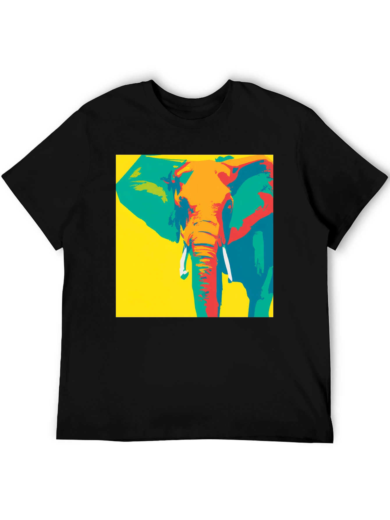 Pop Art Elephant Graphic Tee - Bold & Unique