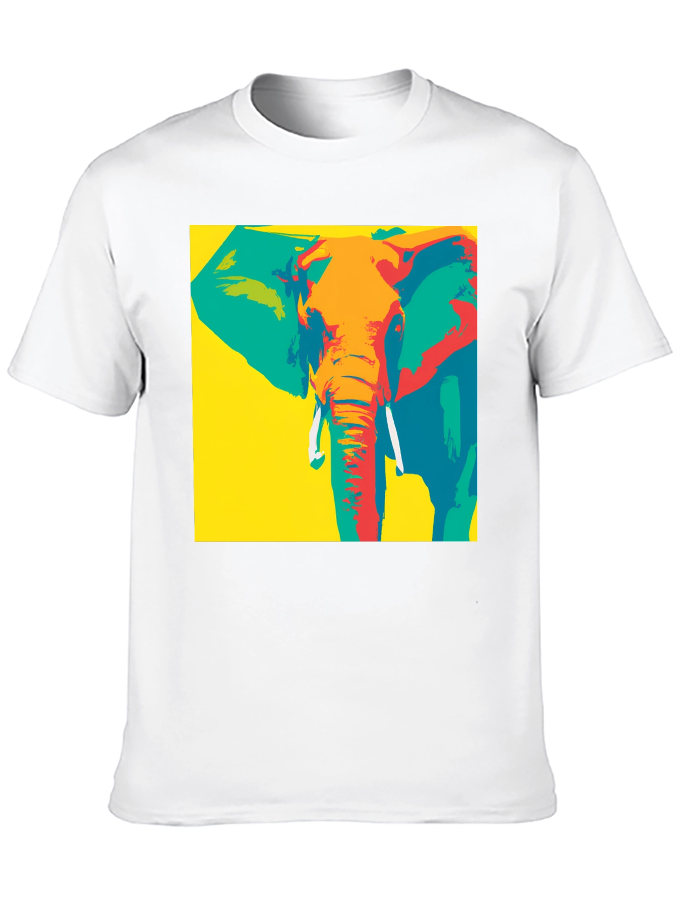 Pop Art Elephant Graphic Tee - Bold & Unique