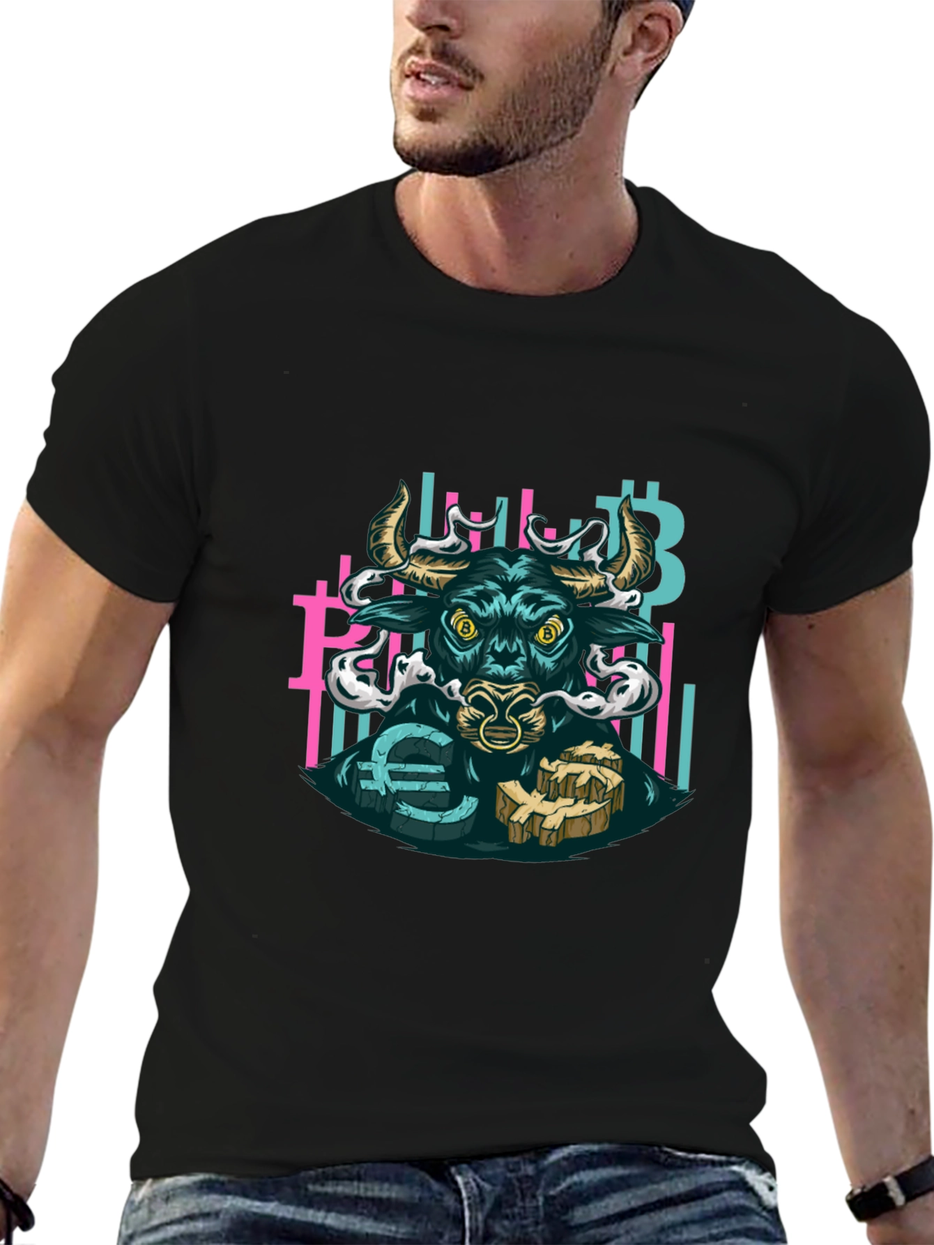 Bull Crypto T-Shirt - Bitcoin Euro Finance