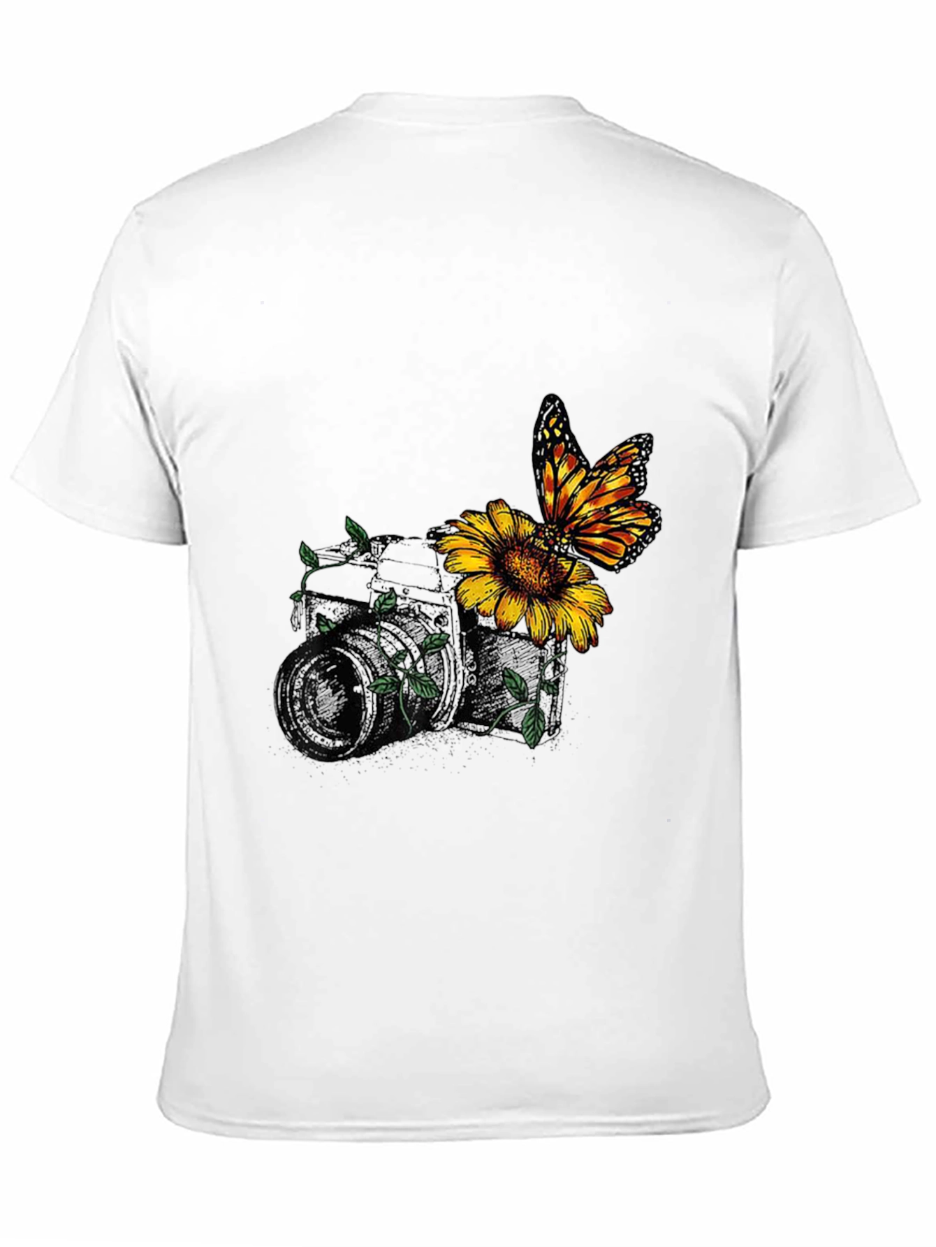 Nature-Inspired Camera Graphic Tee
