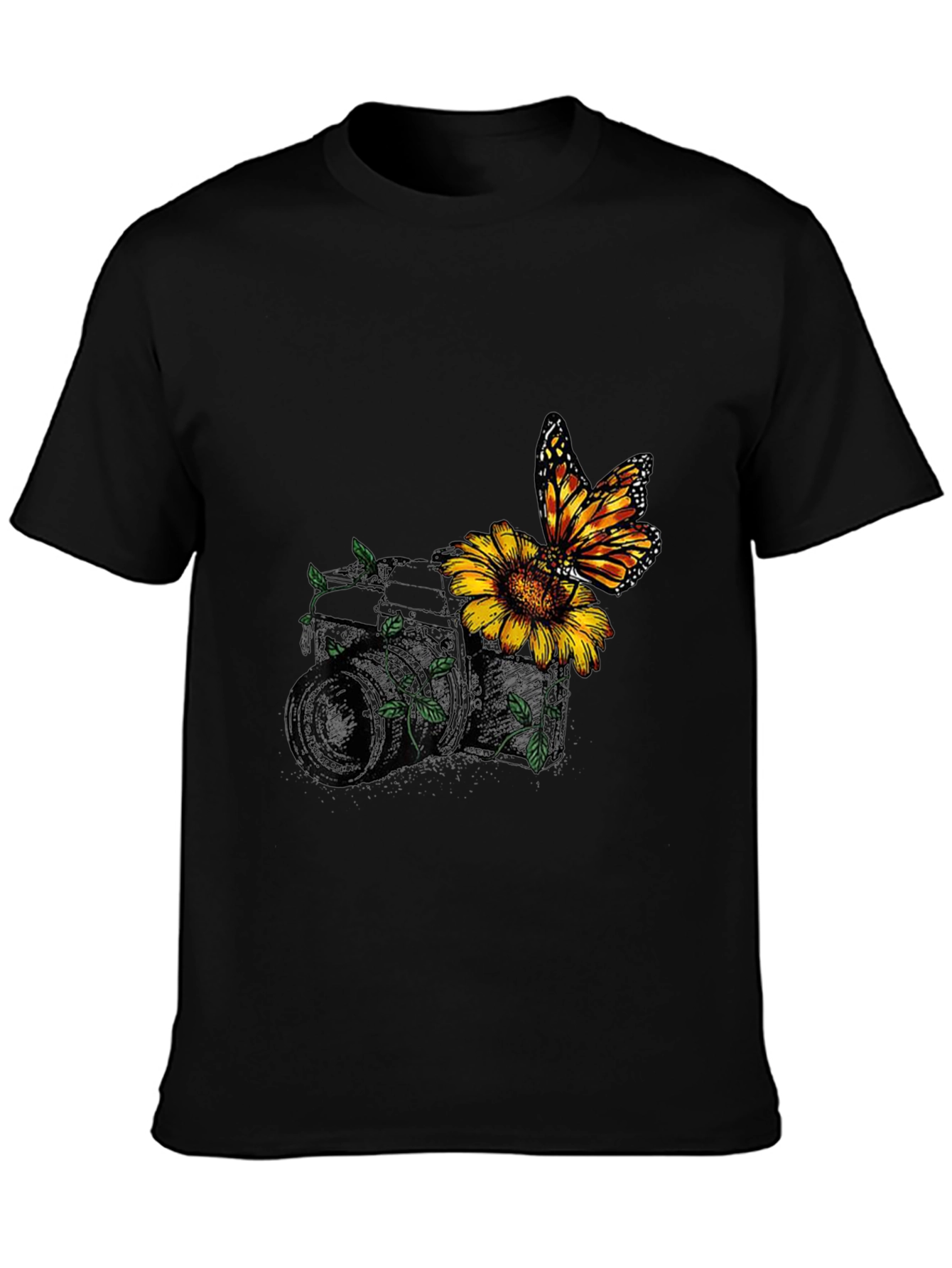 Nature-Inspired Camera Graphic Tee