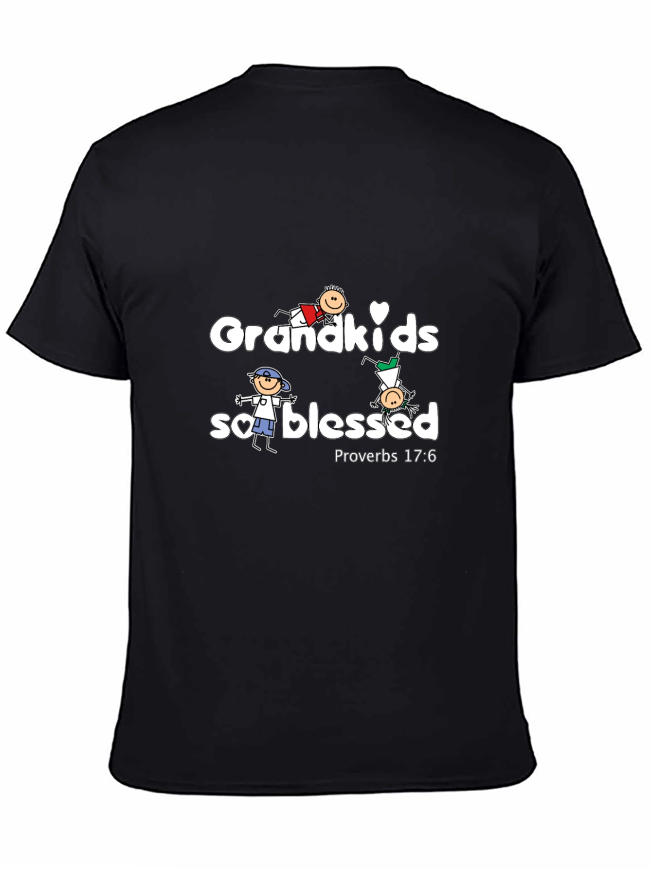 Grandkids Blessed Black T-Shirt
