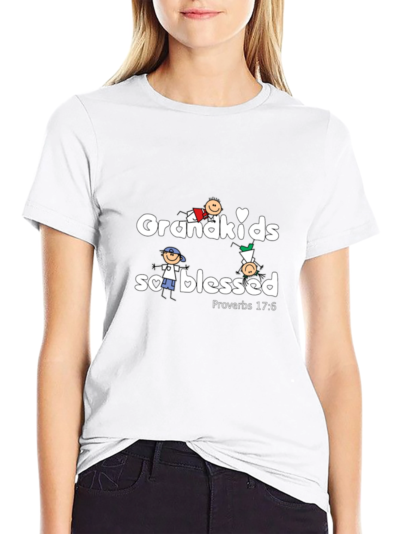Grandkids Blessed Black T-Shirt