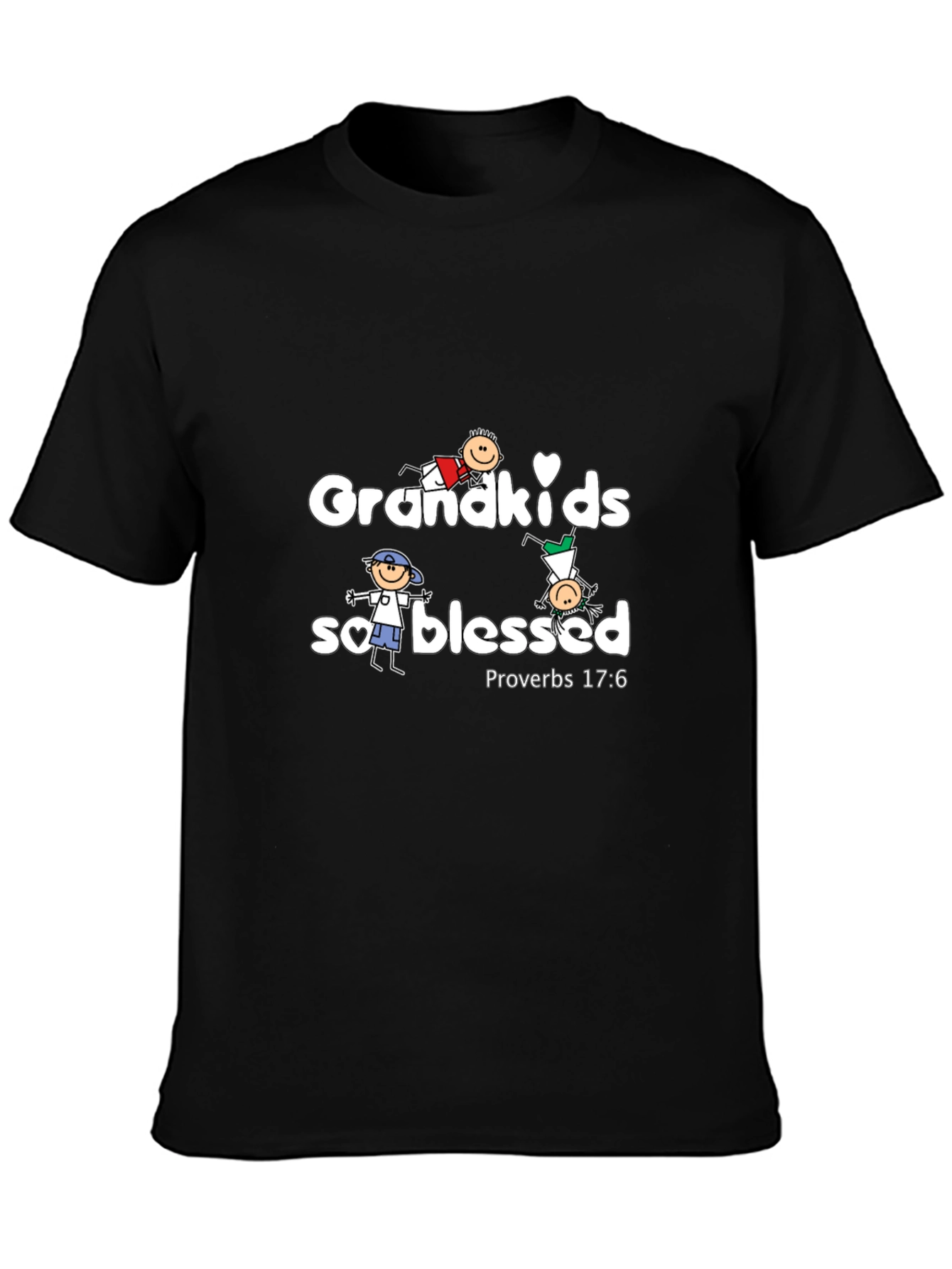 Grandkids Blessed Black T-Shirt
