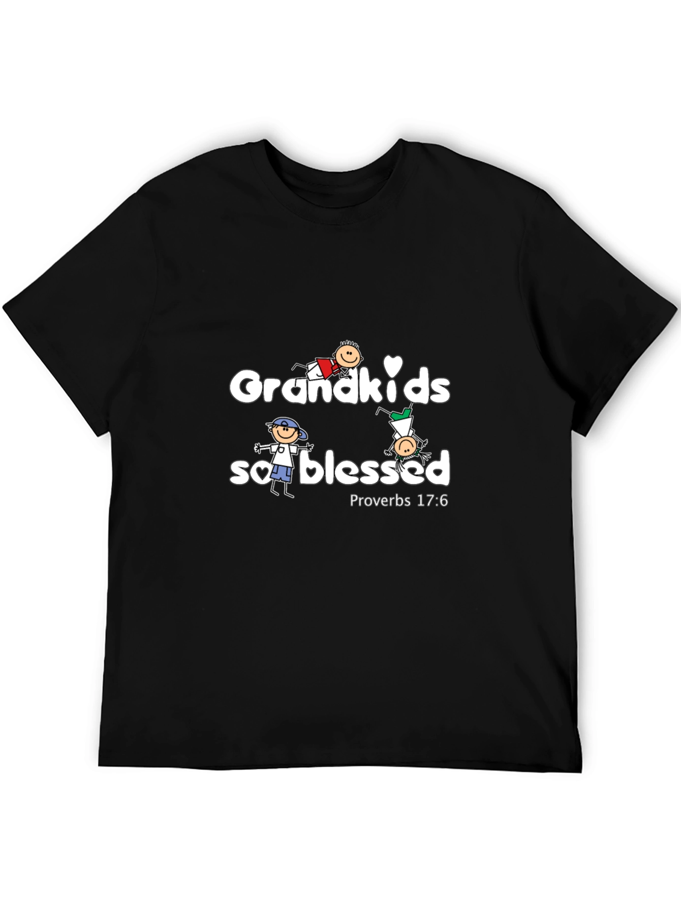 Grandkids Blessed Black T-Shirt