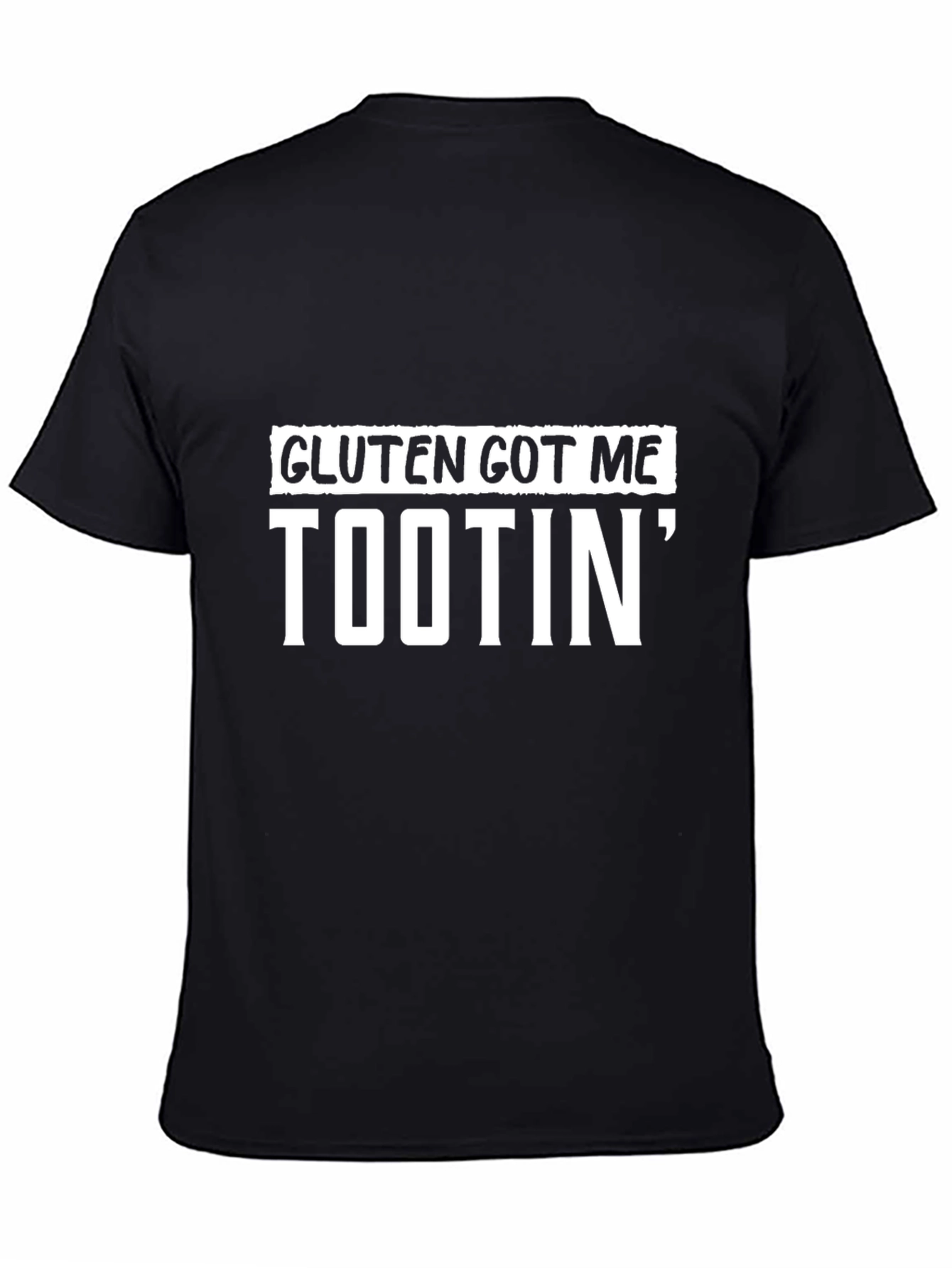 Gluten Got Me Tootin Black Graphic Tee